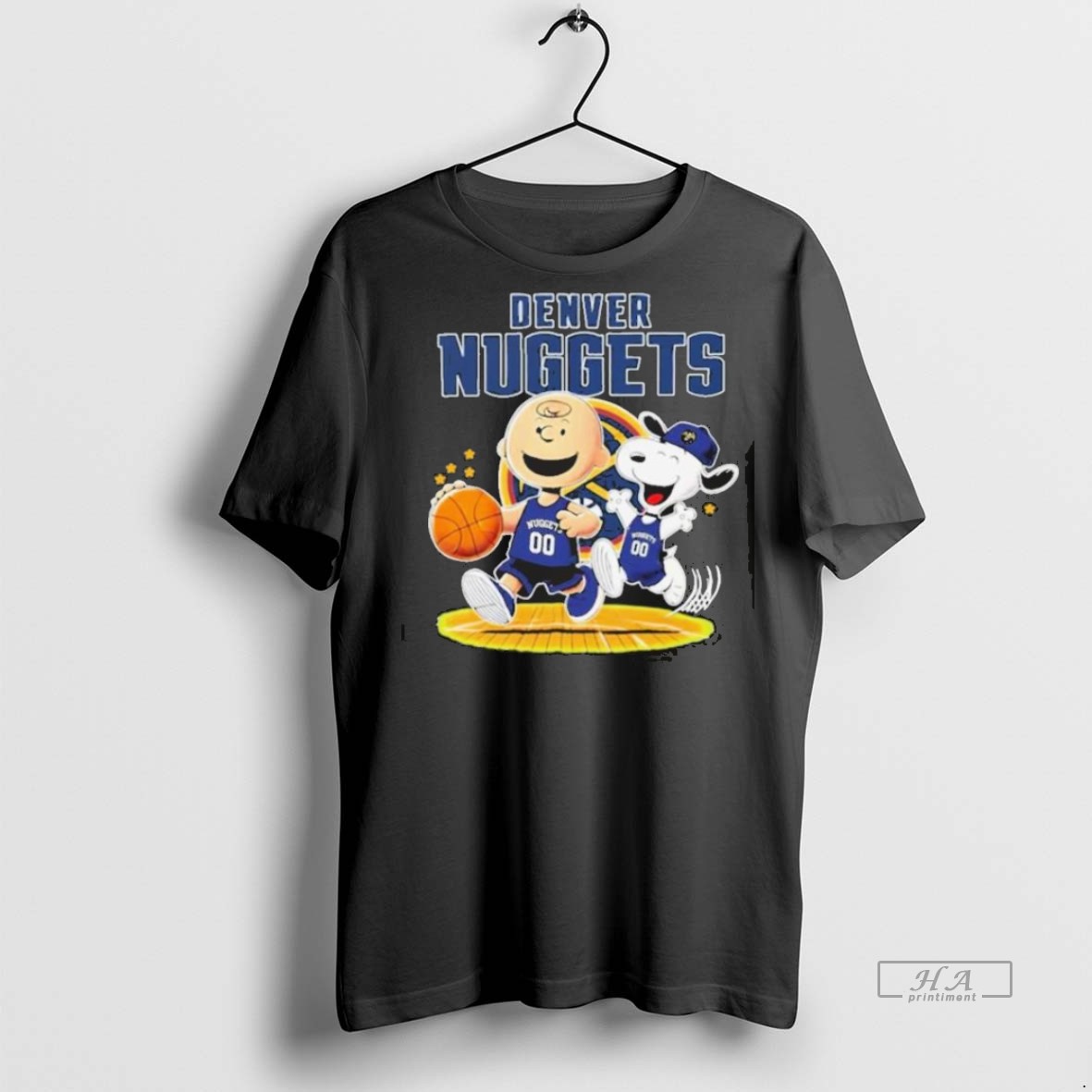 Official Trendy Denver Nuggets X Charlie Brown And Snoopy Playing Basketball 2025 T Men Tee Sweater Hoodie