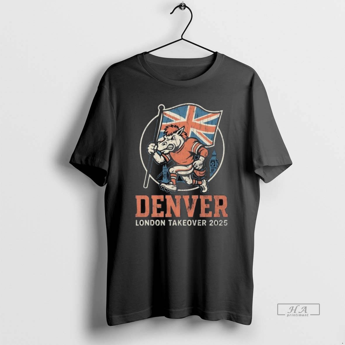 Official Trendy Denver X London Game Takeover 2025 Vintage Football Long Sleve Tee Shirt