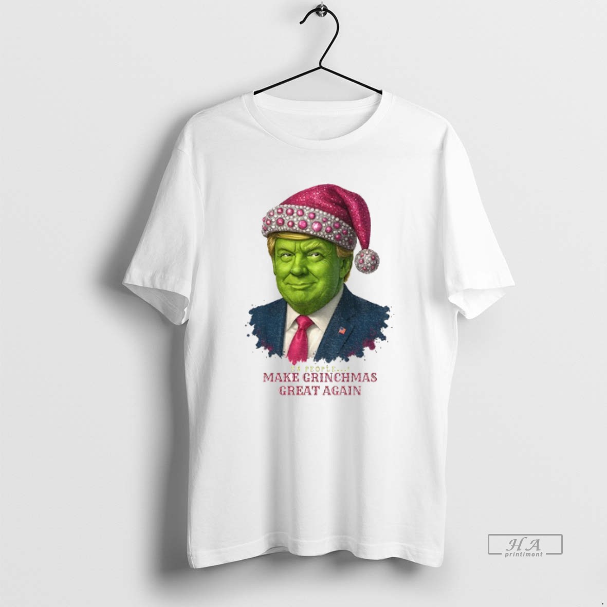 Official Trendy Ew People Grinch Trump Christmas Parody Political Holiday Tee Shirt