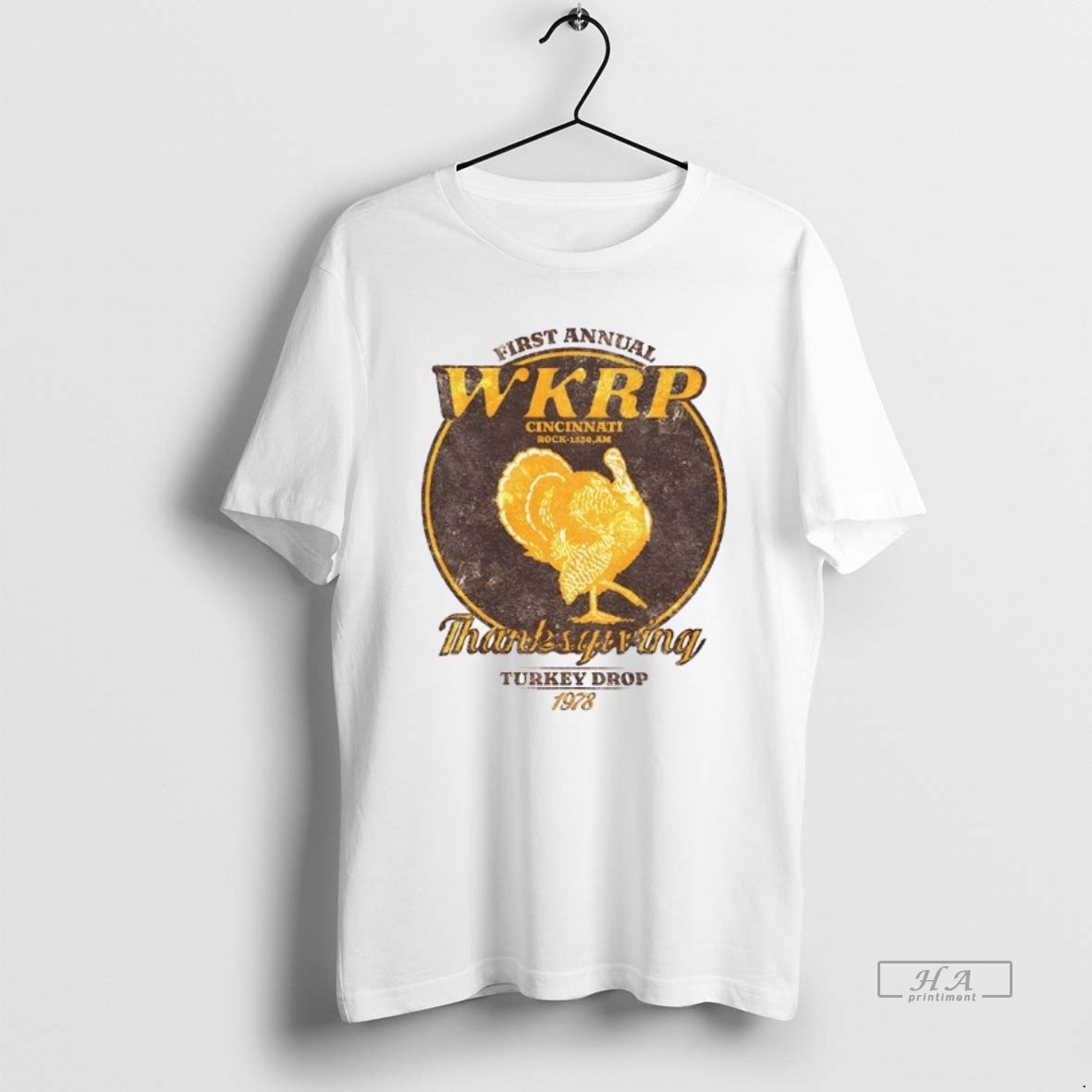 Official Trendy First Annual Wkrp Thanksgiving Day Turkey Drop 1978 Thanksgiving Day Vintage Tee Shirt
