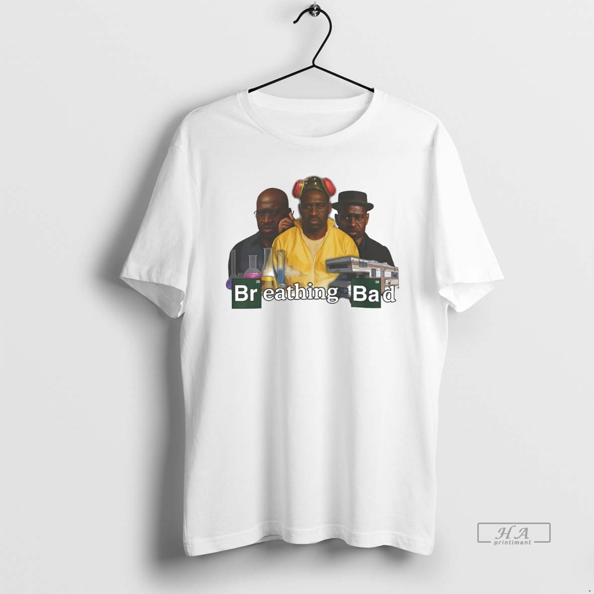 Official Trendy George Floyd Breathing Bad Breaking Bad Parody Tee Shirt