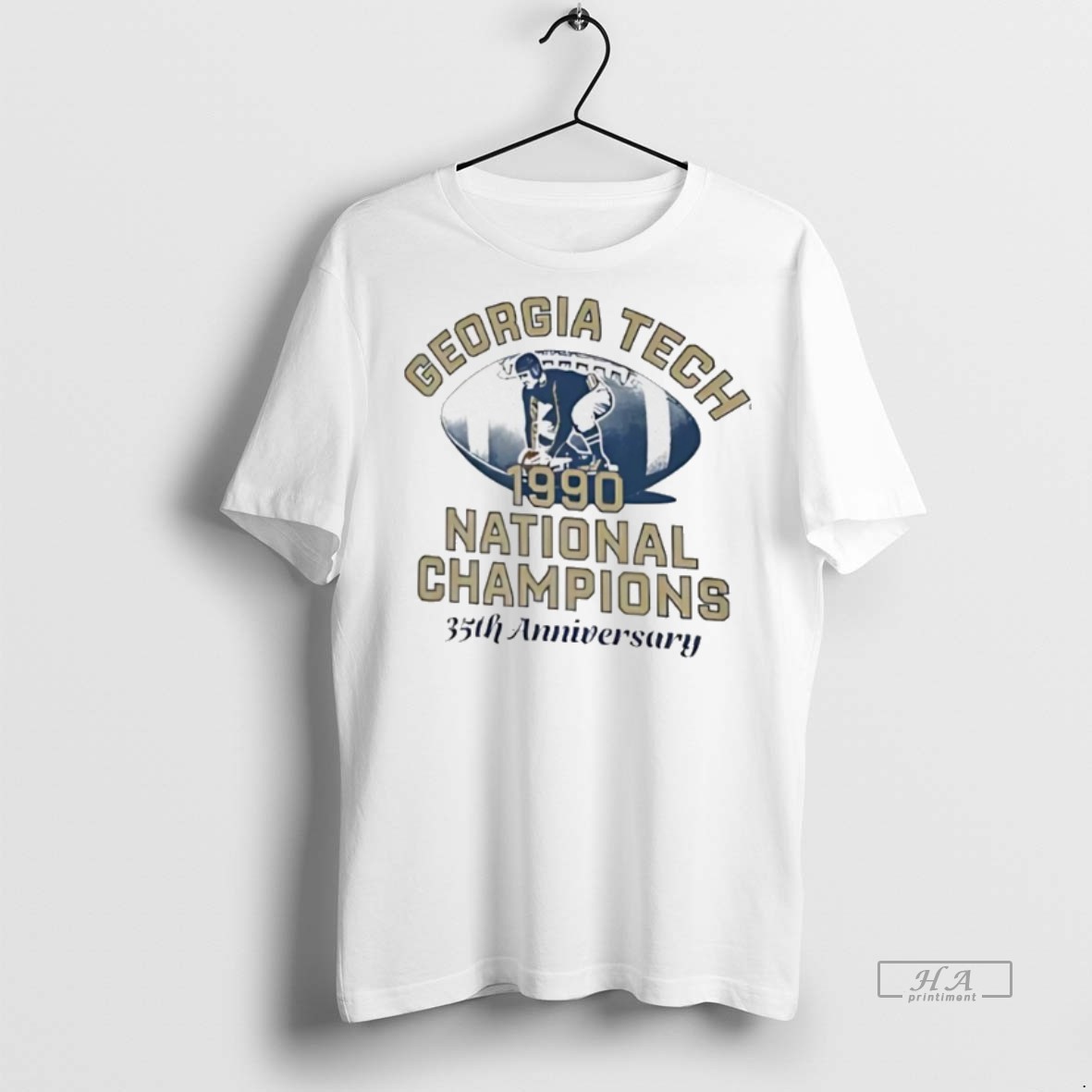 Official Trendy Georgia Tech Yellow Jackets 1990 National Champs Anniversary Tee Sweater Hoodie