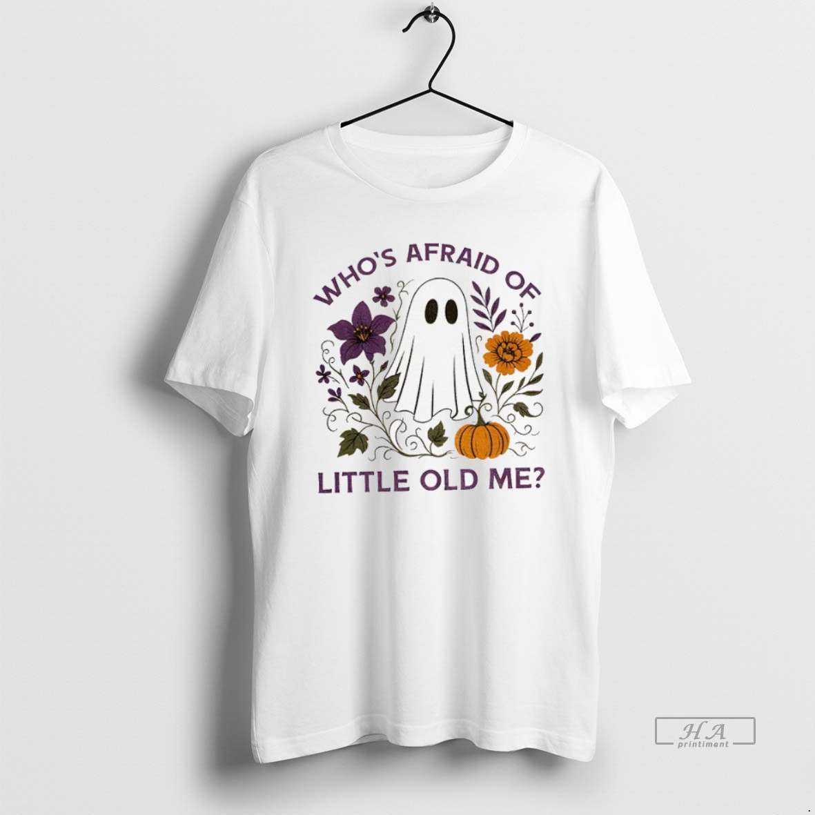 Official Trendy Ghost Whos Afraid Of Little Old Me Halloween Tee Shirt 2