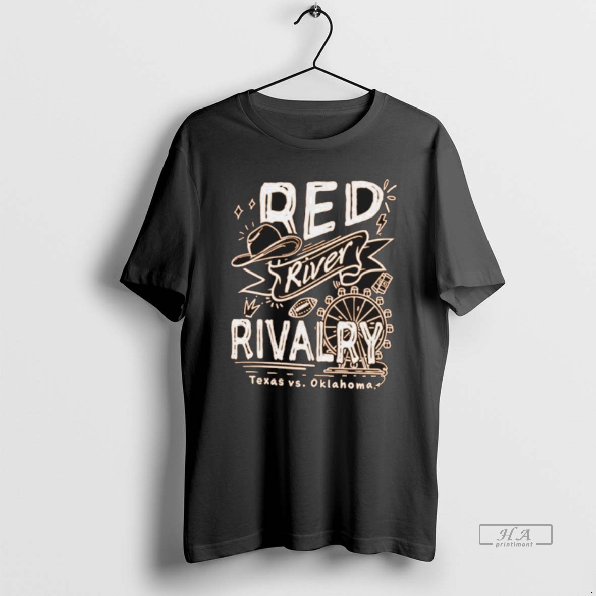 Official Trendy Golden Hat Red River Rivalry 2025 Texas Longhorns Vs Oklahoma Sooners Tee Shirt