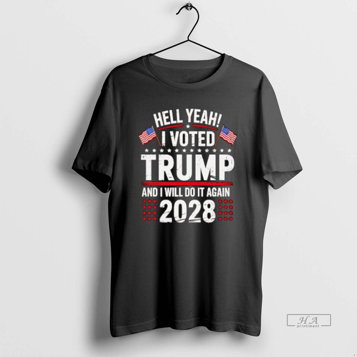 Official Trendy Hell Yeah I Voted Trump And I Will Do It Again Trump 2028 Tee Shirt