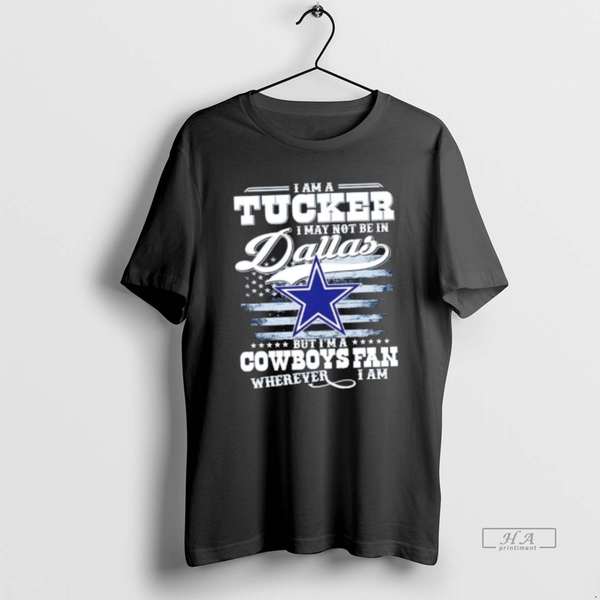 Official Trendy I Am A Tucker I May Not Be In Dallas But Im A Cowboys Fan Wherever I Am Tee Shirt