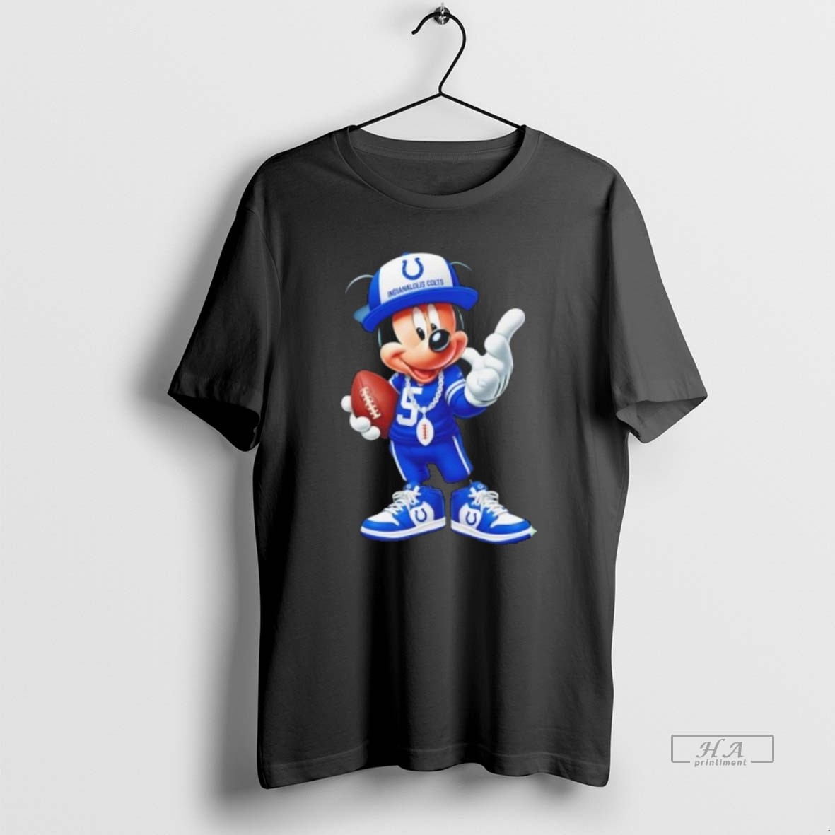 Official Trendy Indianapolis Colts Football X Mickey Hip Hop Tee Shirt