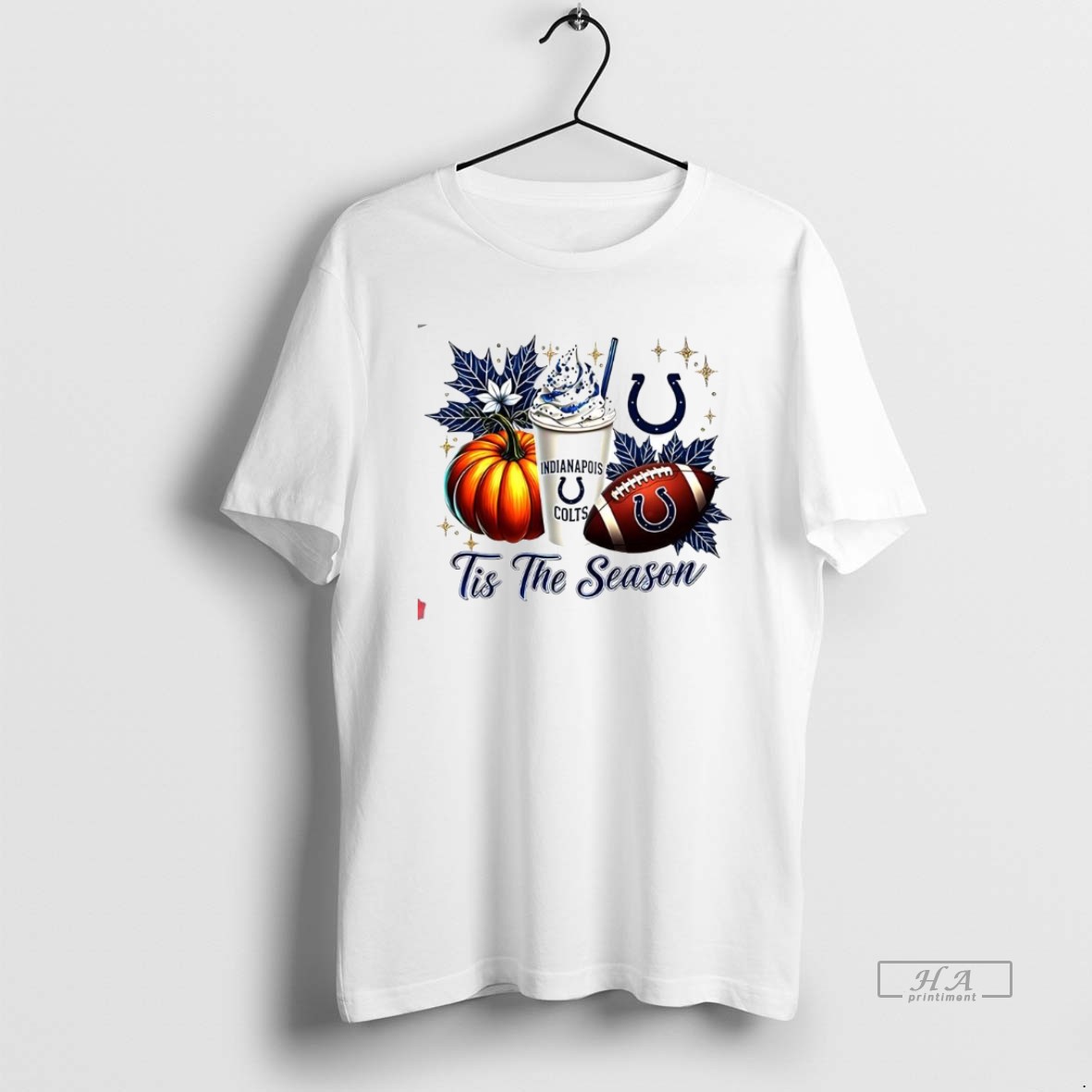 Official Trendy Indianapolis Colts Tis The Season Halloween Tee Shirt