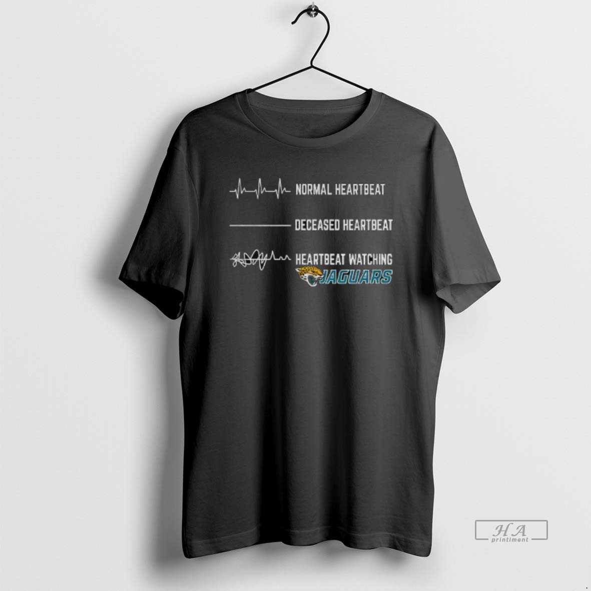 Official Trendy Jacksonville Jaguars Football Normal Heartbeat Deceased Heartbeat Heartbeat Watching Tee Shirt