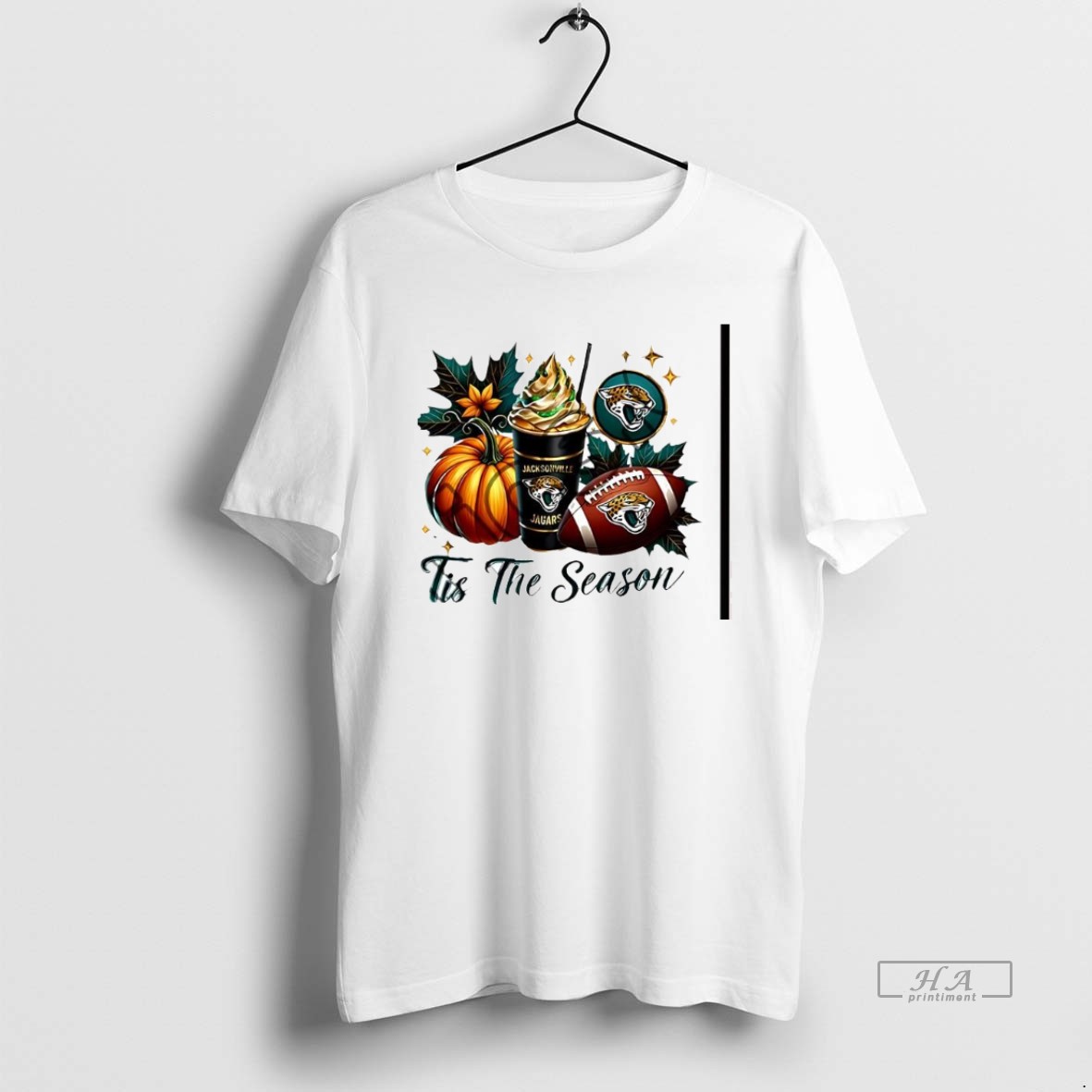 Official Trendy Jacksonville Jaguars Tis The Season Halloween Tee Shirt