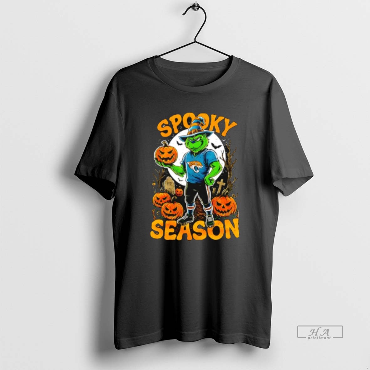 Official Trendy Jacksonville Jaguars X Grinch Nfl Spooky Season 2025 Tee Shirt