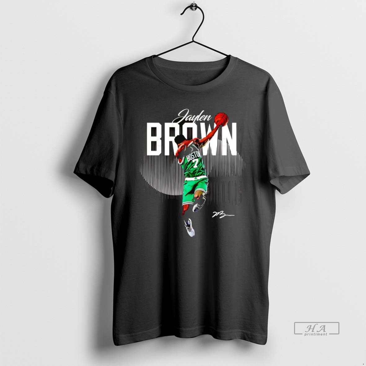 Official Trendy Jaylen Brown Dabbing Jump Boston Celtics Signature Tee Shirt