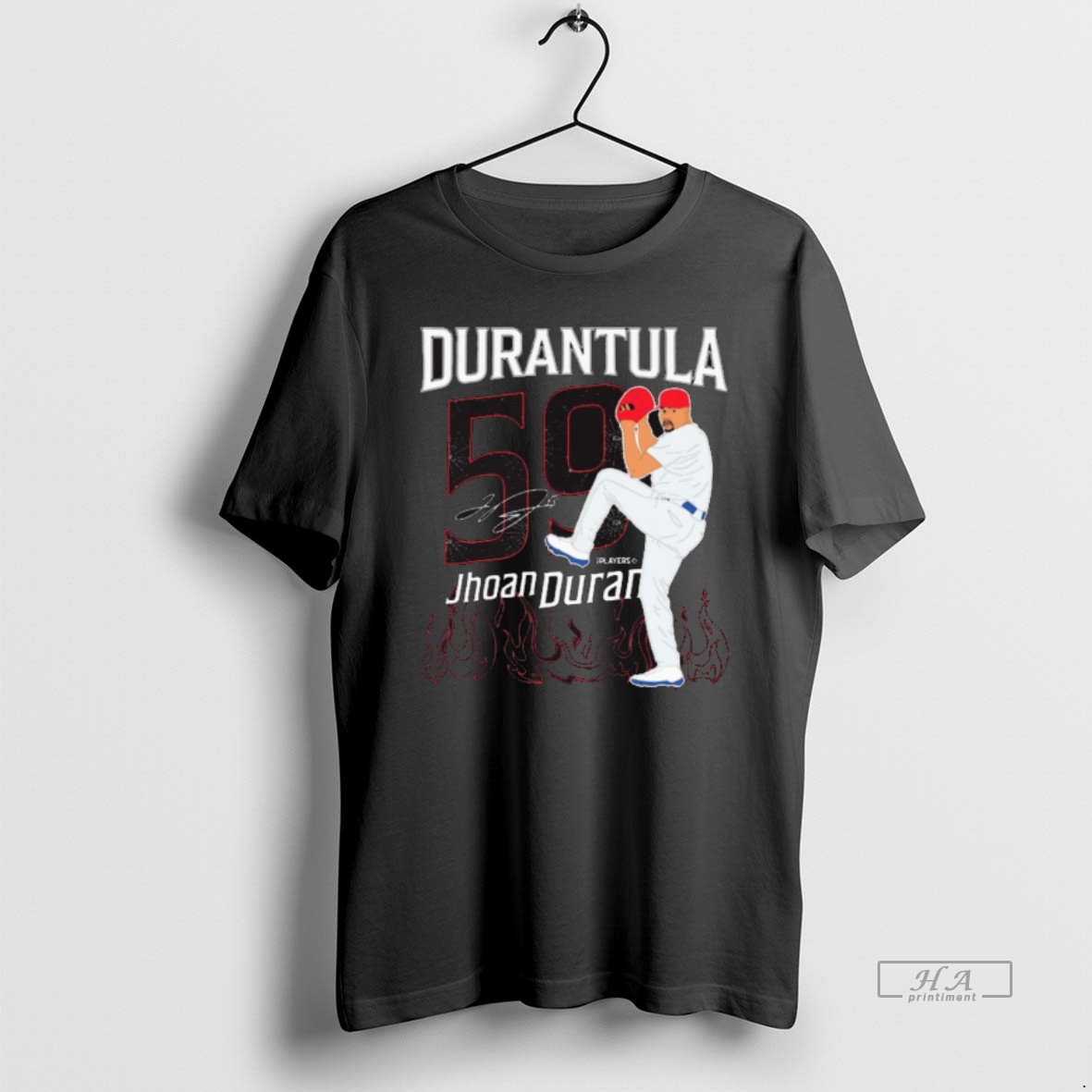 Official Trendy Jhoan Duran Durantula 59 Philadelphia Phillies Mlb Signature Painting Tee Shirt