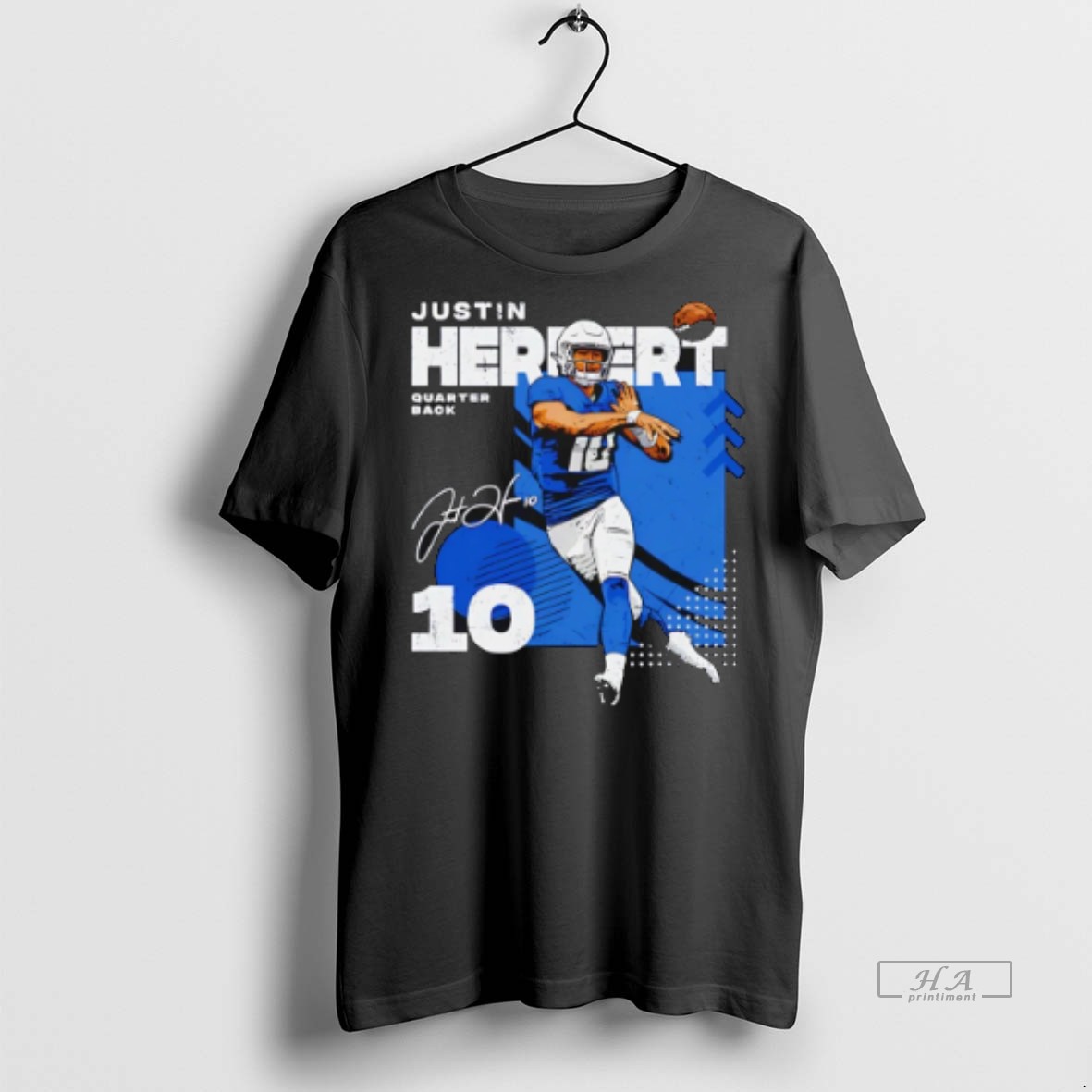Official Trendy Justin Herbert Los Angeles Chargers Squared Signature Tee Sweater Hoodie