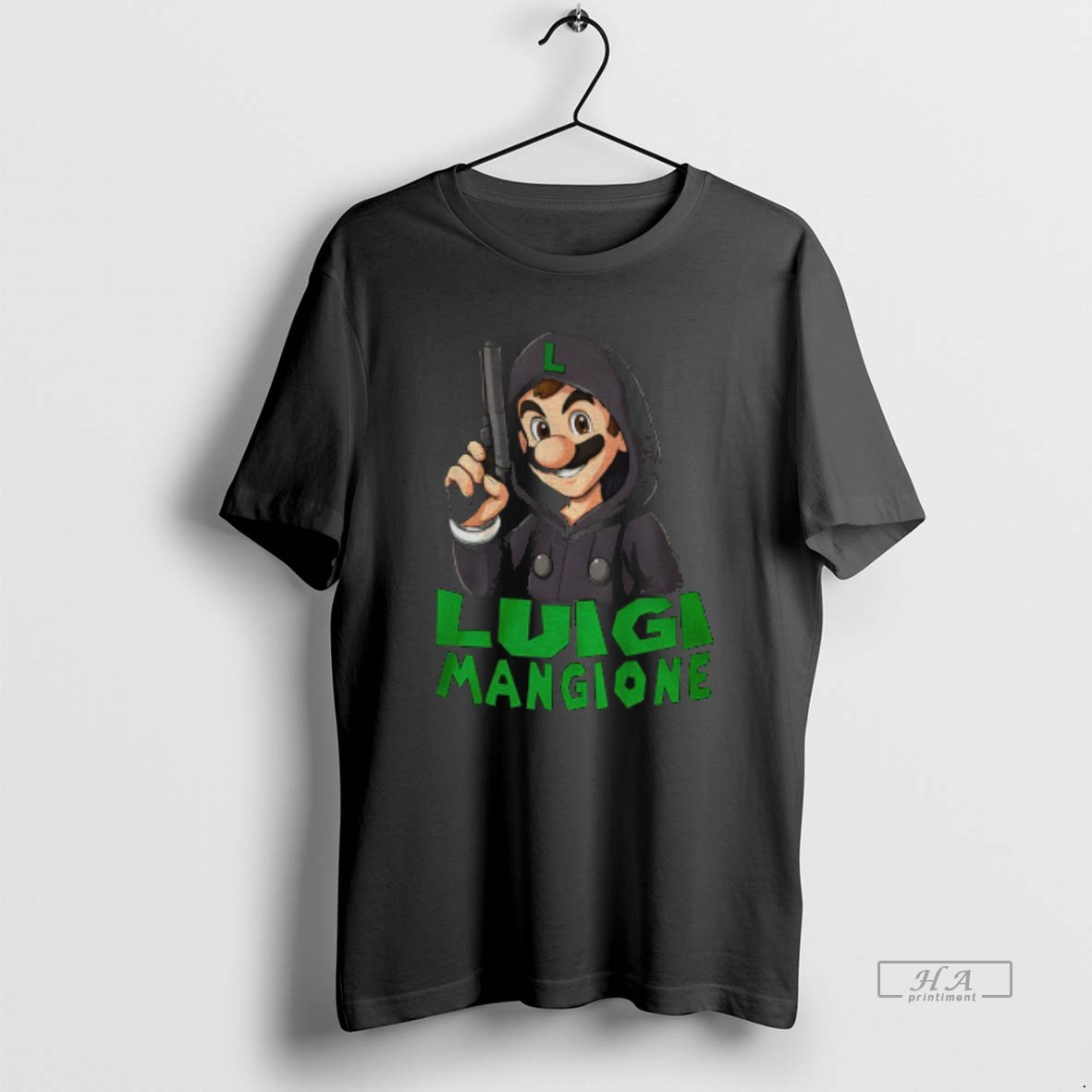 Official Trendy Mario Luigi Mangione Cartoon Holding Gun Tee Shirt