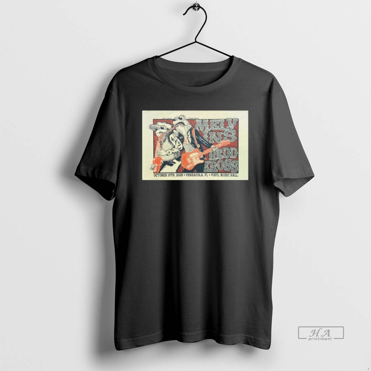 Official Trendy Melvins And Redd Kross October 10th 2025 Pensacola Fl Vinyl Music Hall Shows Tee Shirt