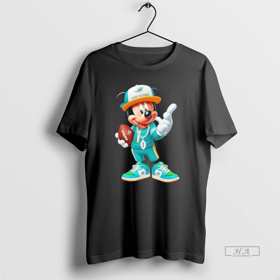 Official Trendy Miami Dolphins Football X Mickey Hip Hop Tee Shirt