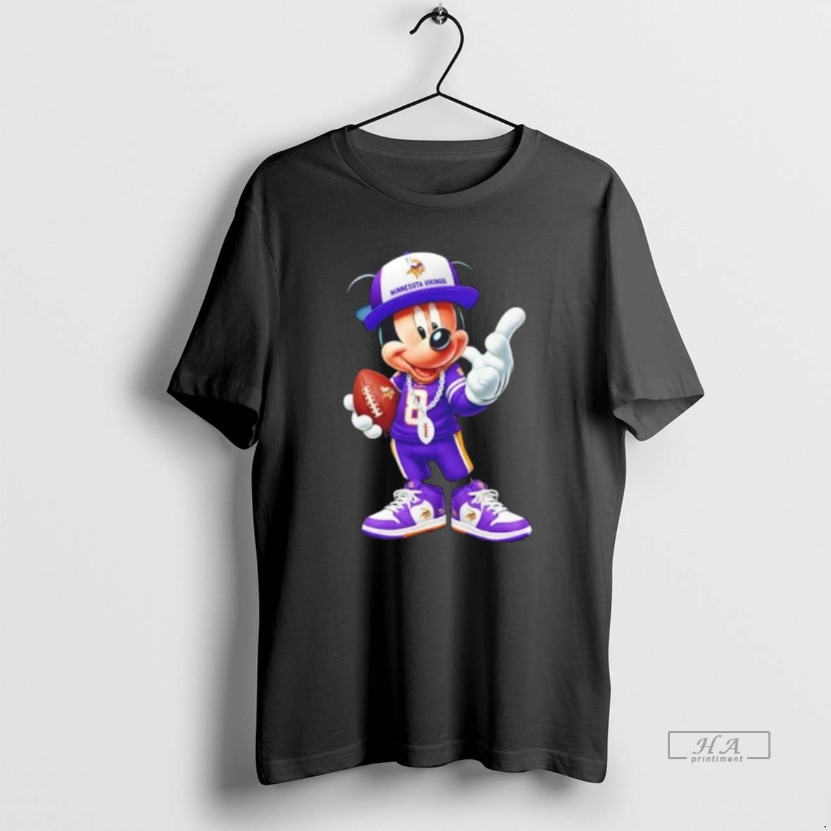 Official Trendy Minnesota Vikings Football X Mickey Hip Hop Tee Shirt