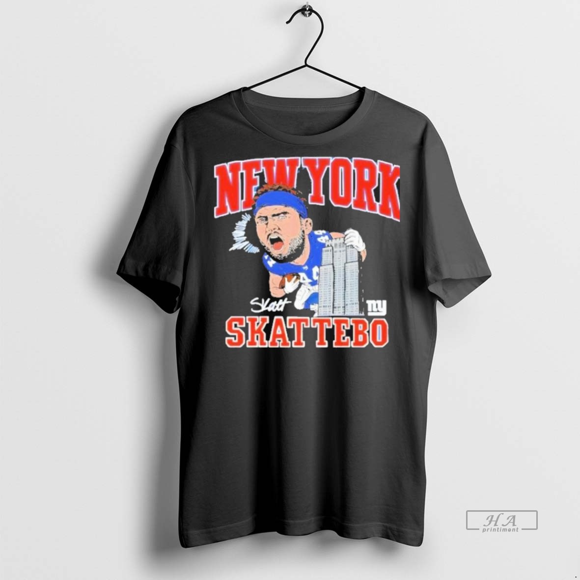 Official Trendy New York Giants Cam Skattebo Caricature T Men Tee Sweater Hoodie