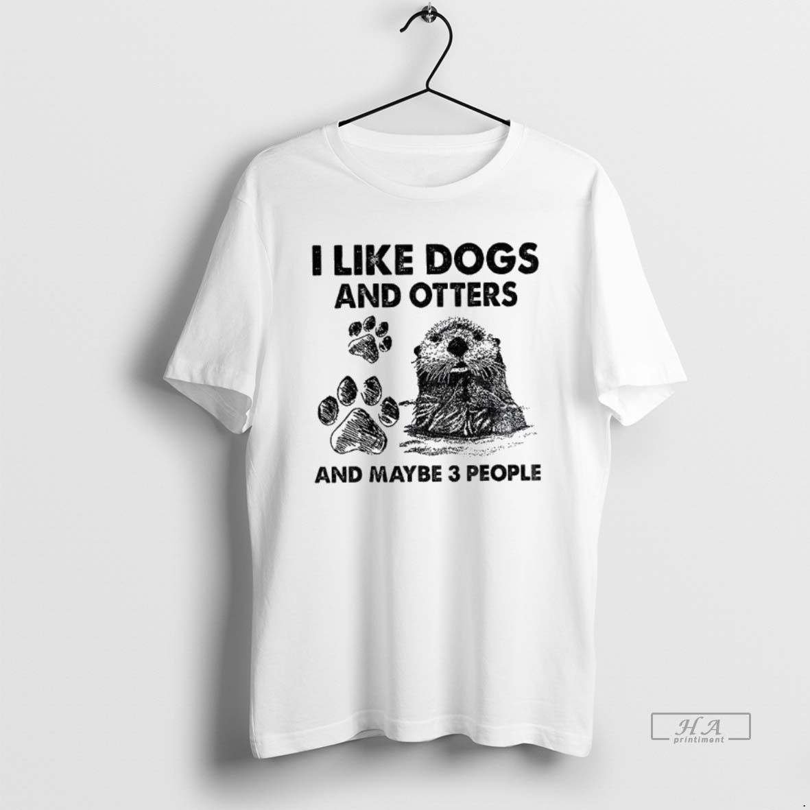 Official Trendy Otter I Like Dogs And Otters And Maybe 3 People Tee Shirt