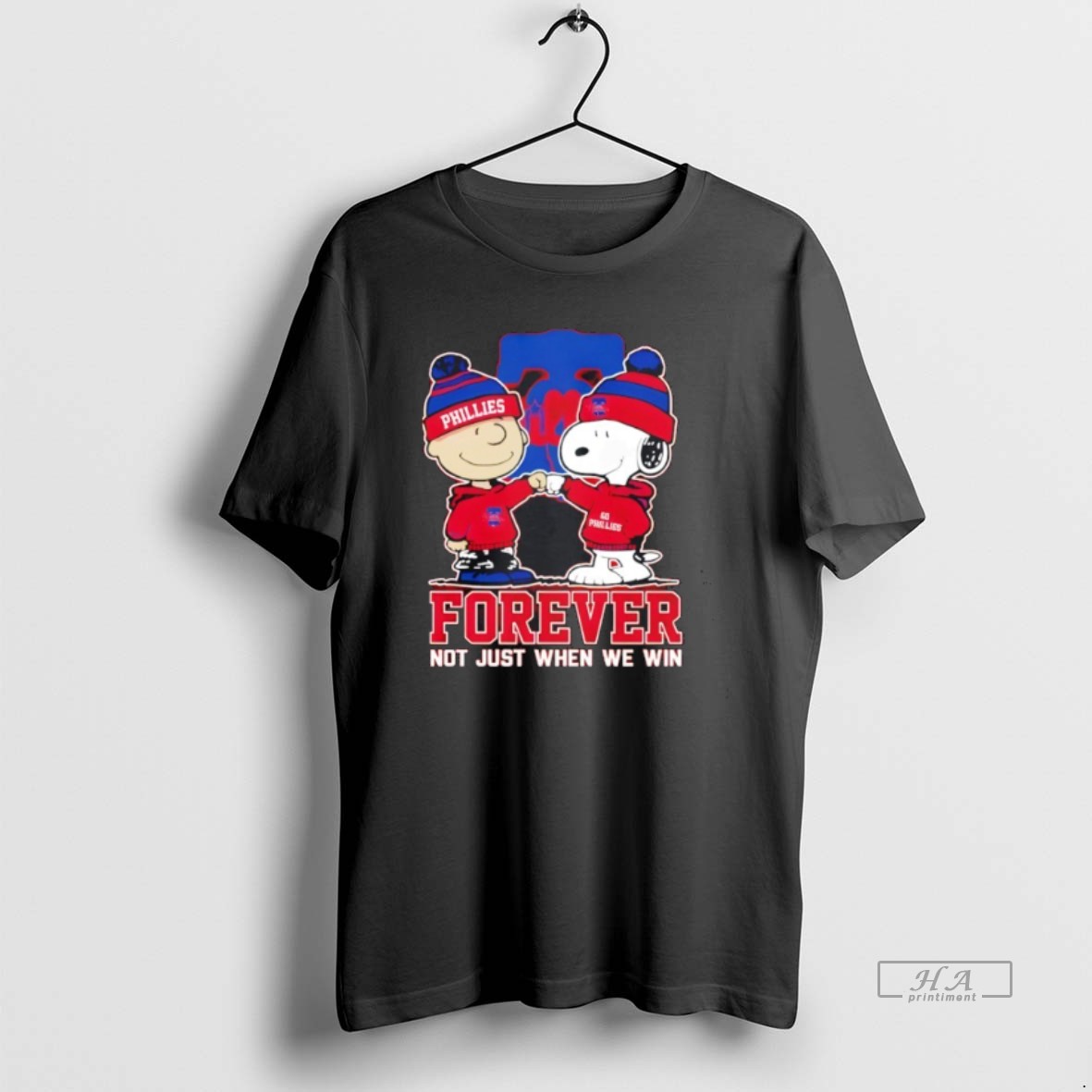 Official Trendy Peanuts Charlie Brown And Snoopy Philadelphia Phillies Forever Not Just When We Win Mlb Tee Shirt