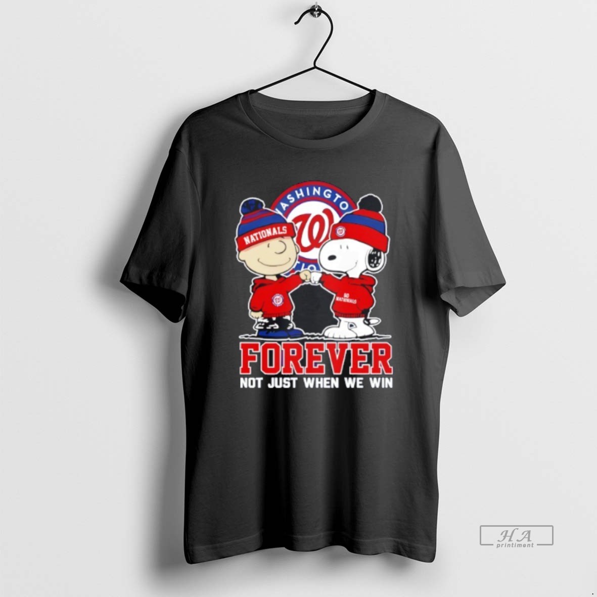 Official Trendy Peanuts Charlie Brown And Snoopy Washington Nationals Forever Not Just When We Win Mlb Tee Shirt