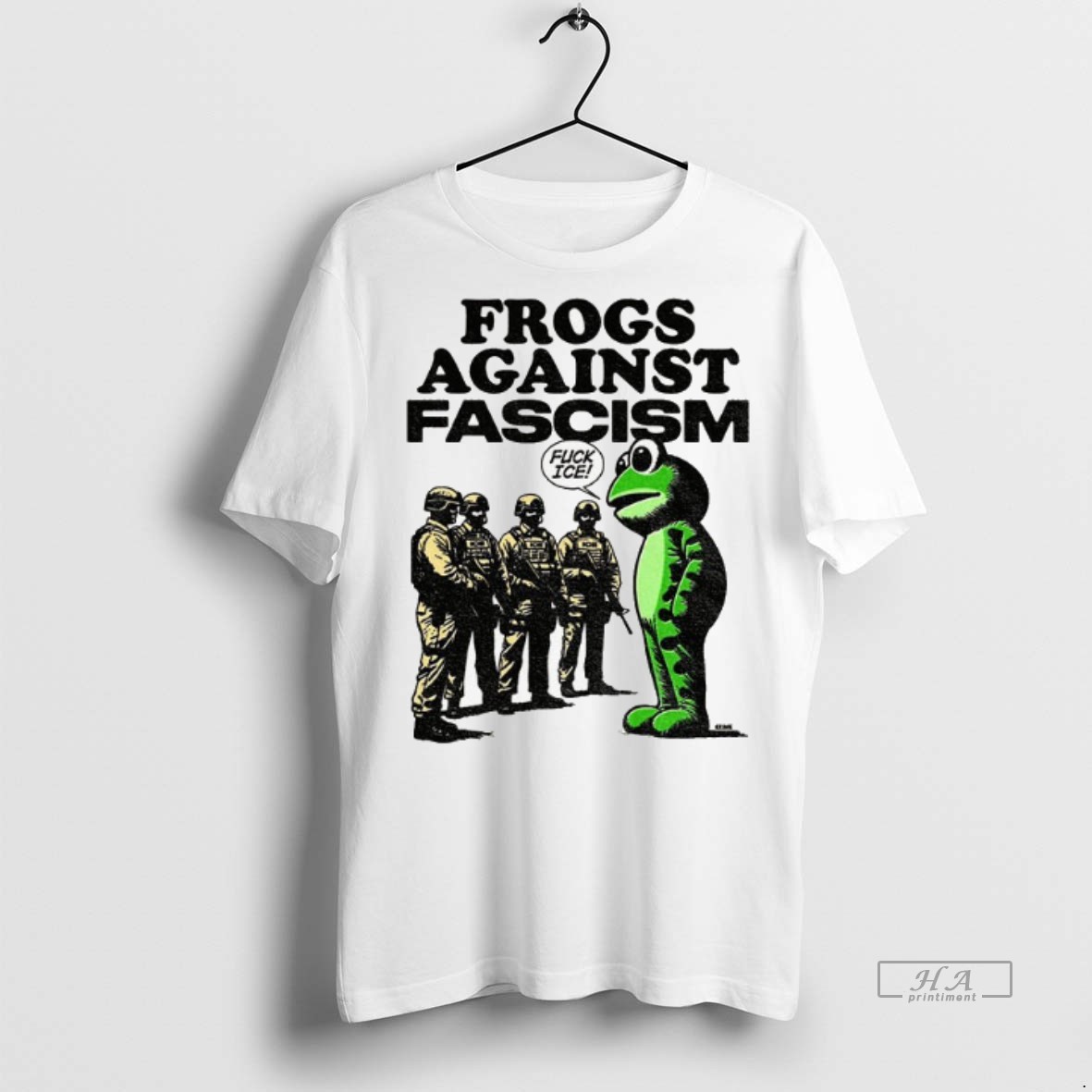 Official Trendy Portland Frog Frogs Against Fascism Fuck Ice Tee Sweater Hoodie