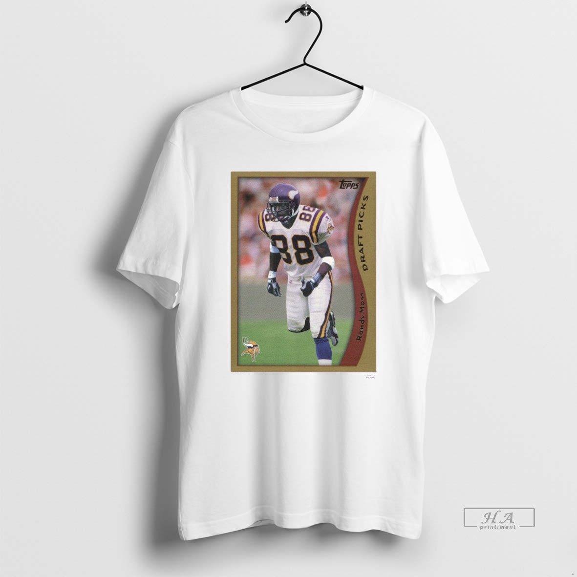 Official Trendy Randy Moss Minnesota Vikings Nfl Homage Trading Card Tee Shirt