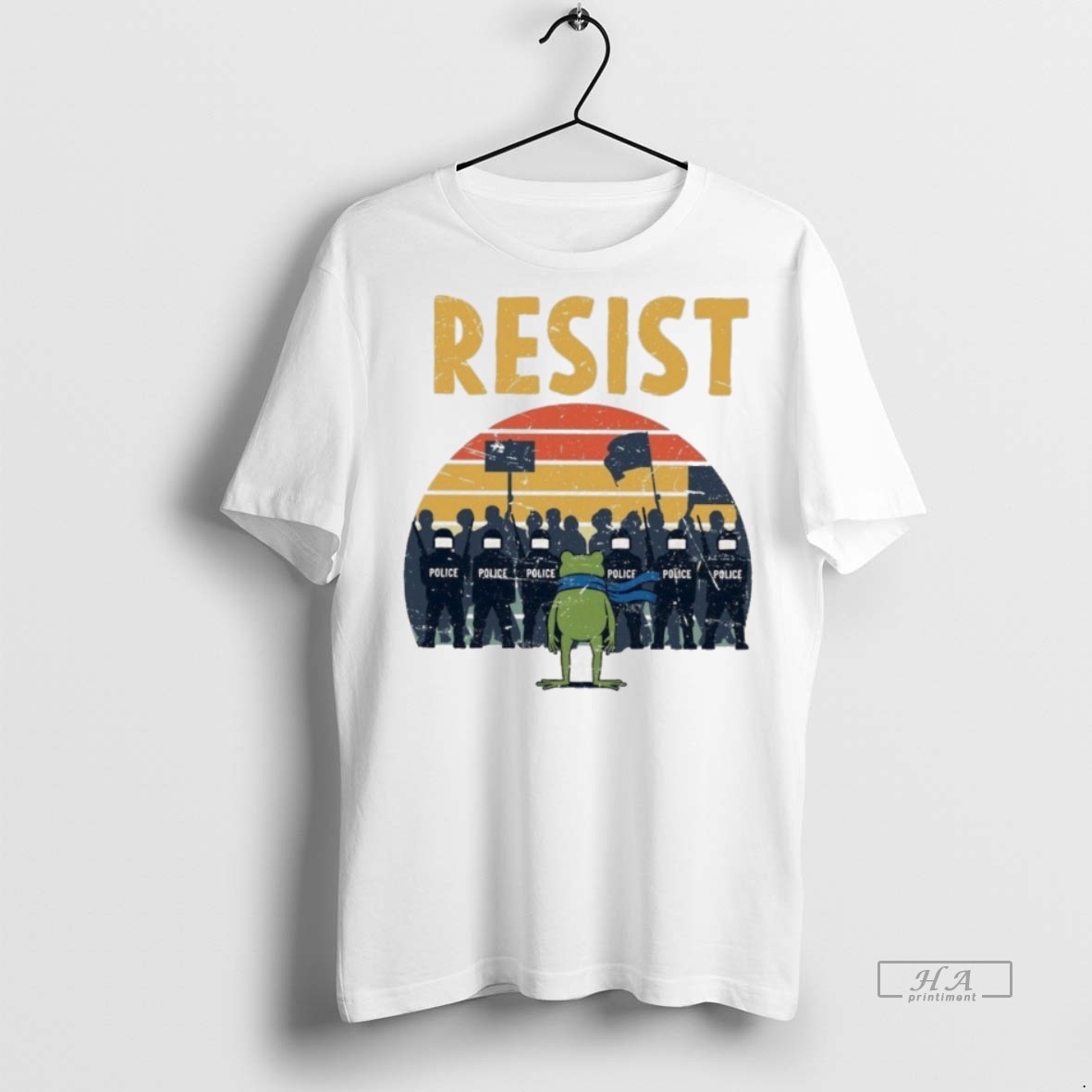 Official Trendy Resist Police Portland Frog Protest Tee Sweater Hoodie