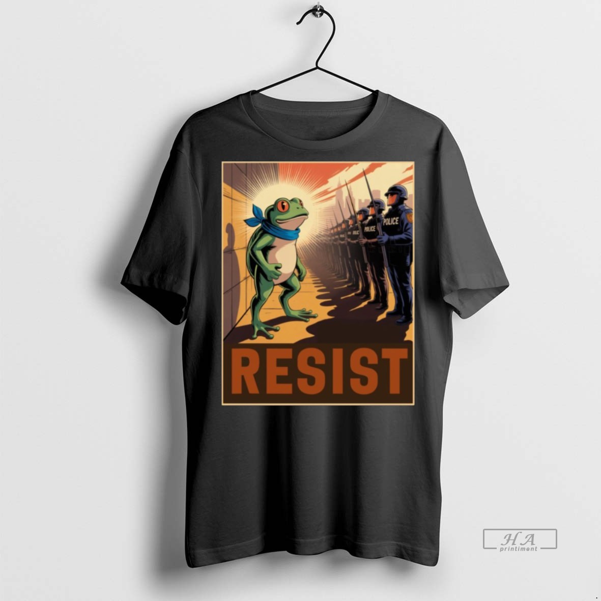 Official Trendy Resist Police Portland Frog Protest Vintage Tee Sweater Hoodie