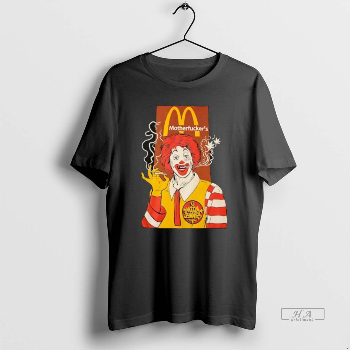 Official Trendy Ronald Mcdonald Motherfuckers Mcdonalds Mascot 2 Many Blunts Tee Shirt
