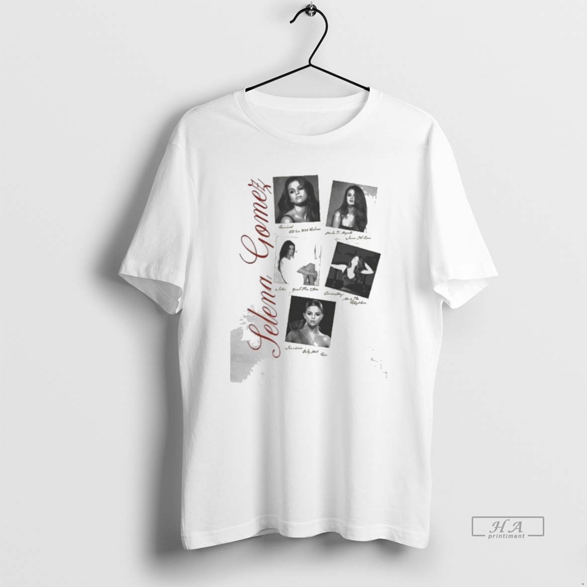 Official Trendy Selena Gomez 10 Year Anniversary Revival Polaroid Tee Shirt