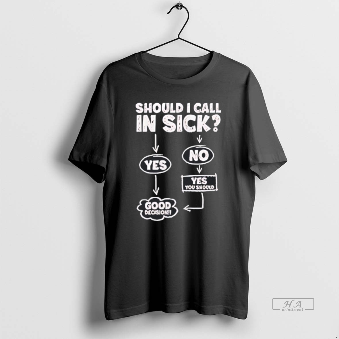 Official Trendy Should I Call In Sick Tee Shirt