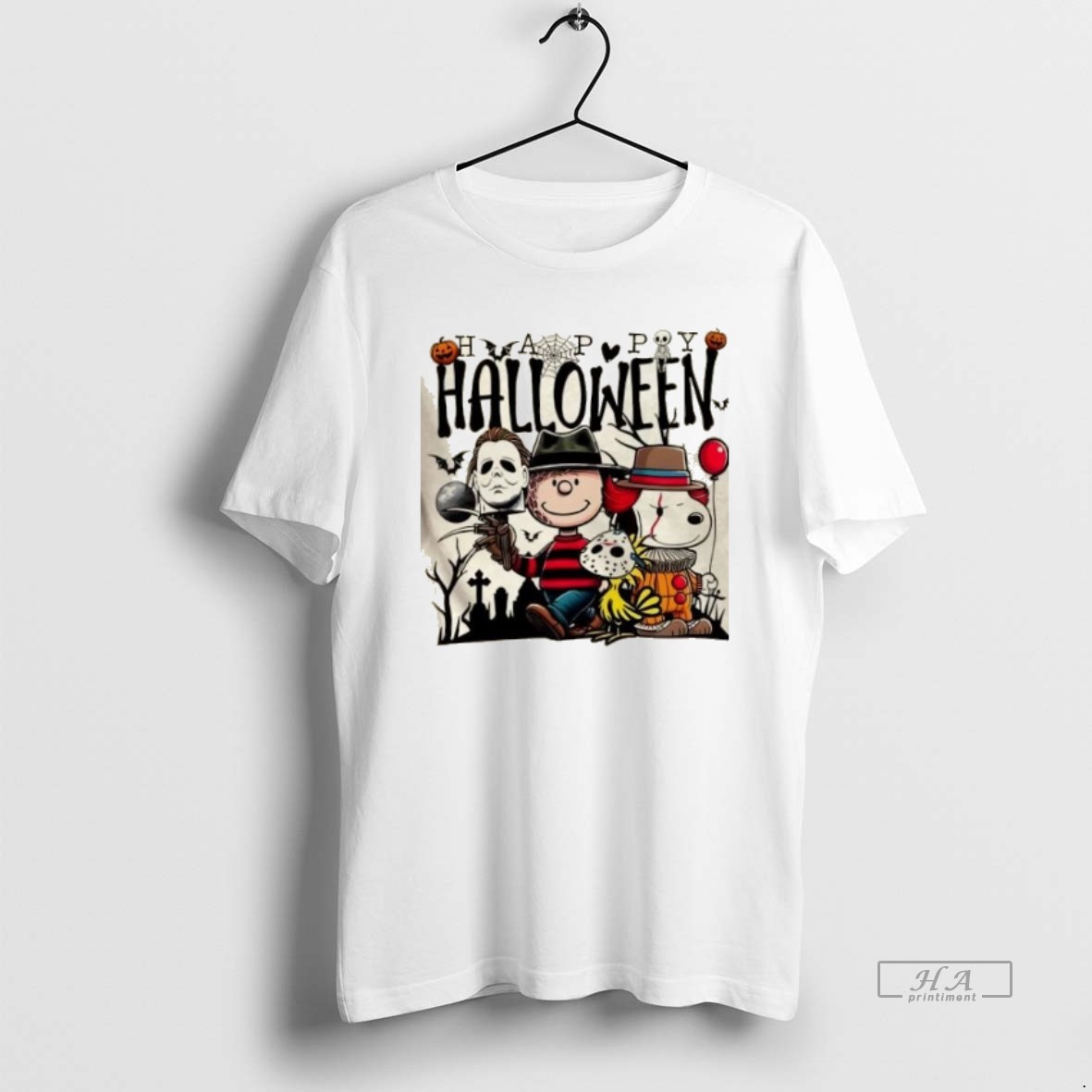 Official Trendy Snoopy And Charlie Brown Cosplay Happy Halloween Tee Shirt