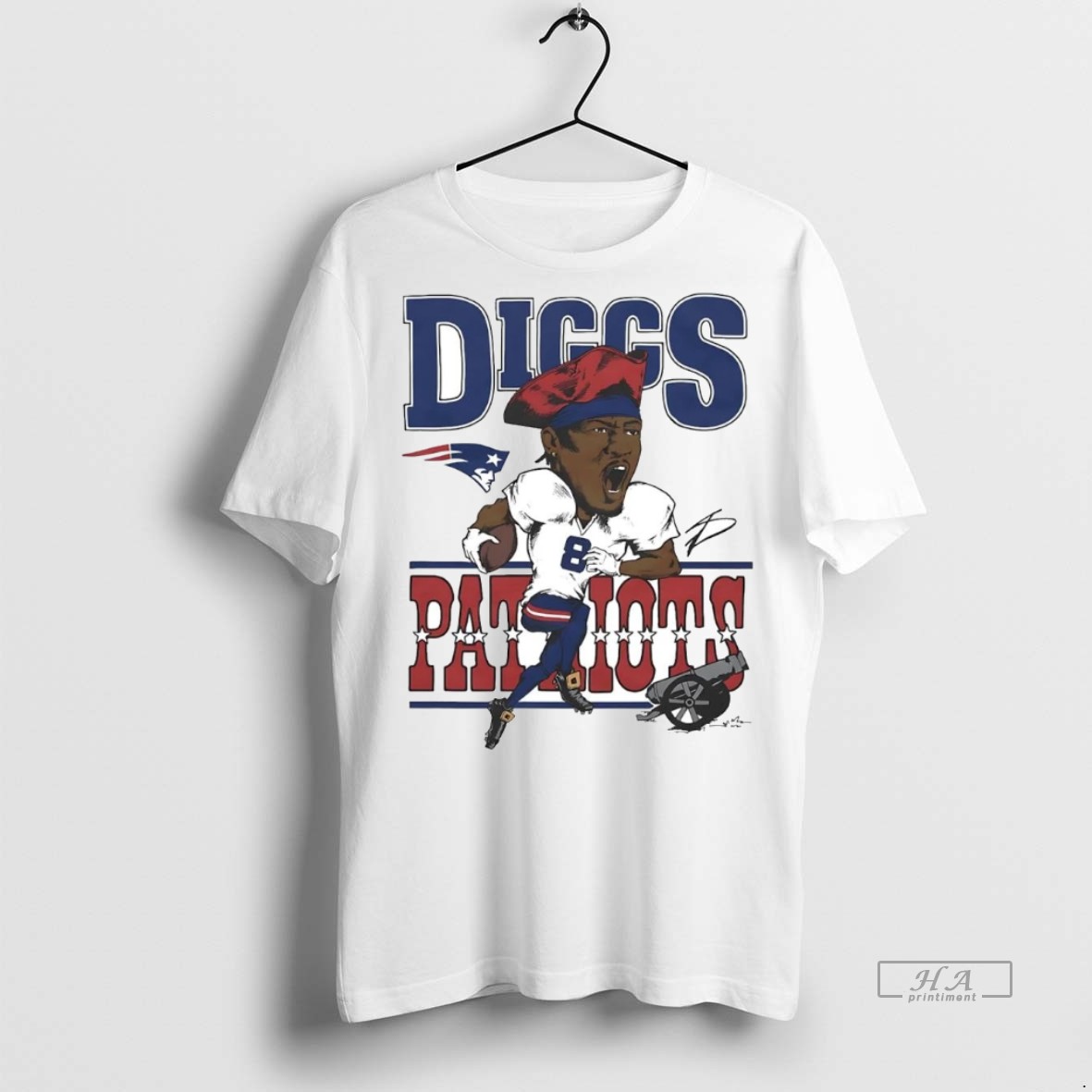 Official Trendy Stefon Diggs Superstar Shout Caricature Patriots Tee Sweater Hoodie