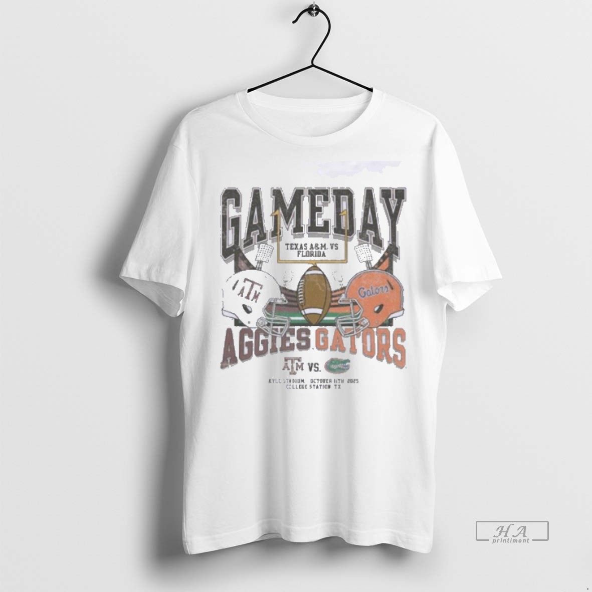 Official Trendy Texas Am Vs Florida 2025 Gameday Matchup Helmet Tee Sweater Hoodie