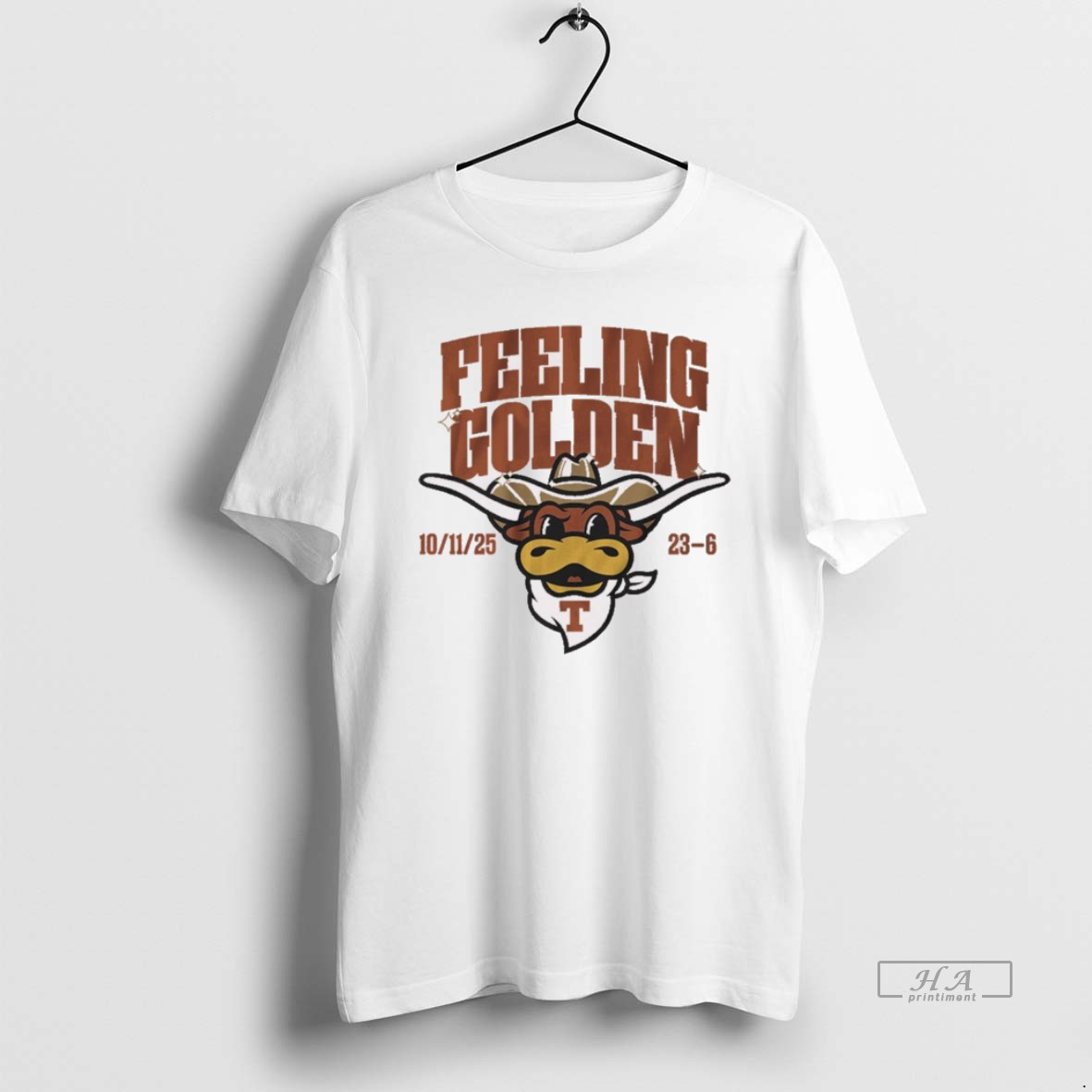 Official Trendy Texas Longhorns Football Ncaa Feeling Golden October 11 2025 23 6 Tee Shirt