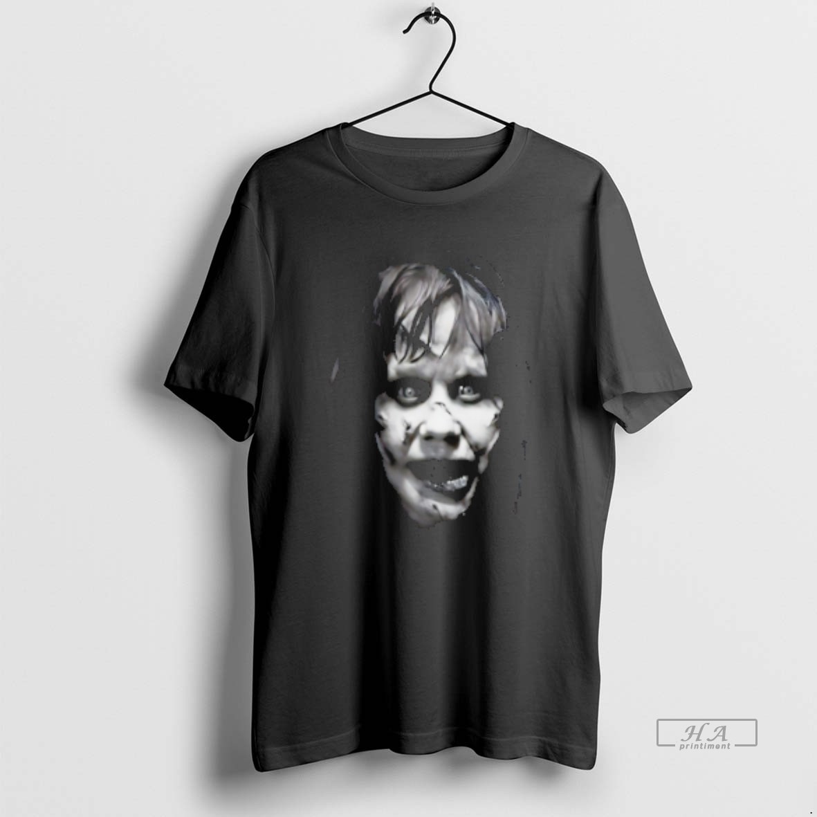 Official Trendy The Exorcist Horror Character Big Face Halloween Tee Shirt