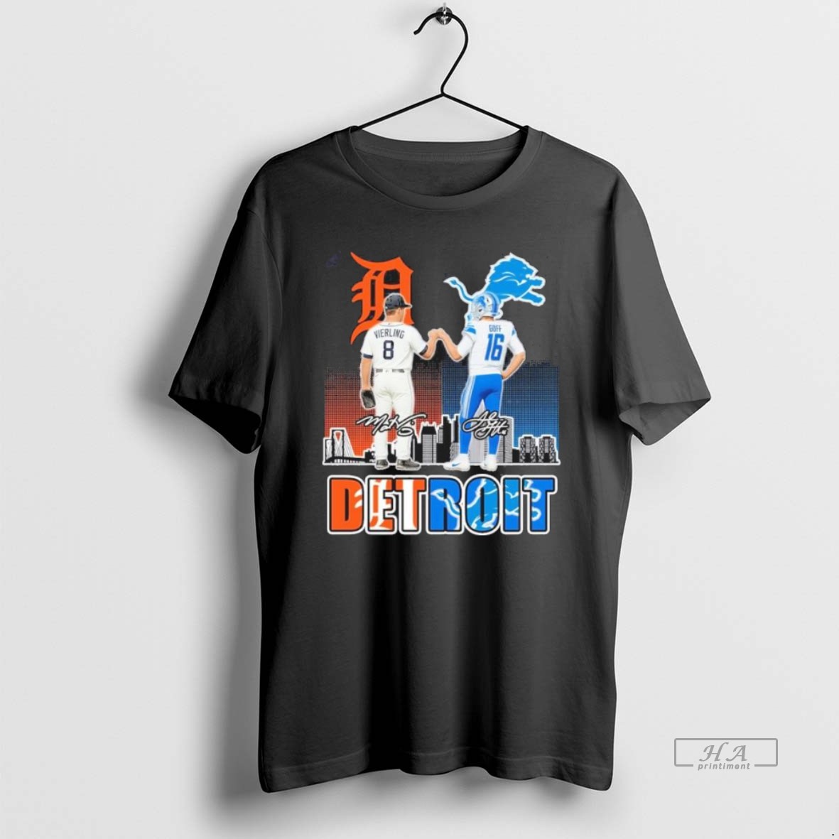 Official Trendy Tigers Vierling And Lions Jared Goff Detroit Tee Shirt