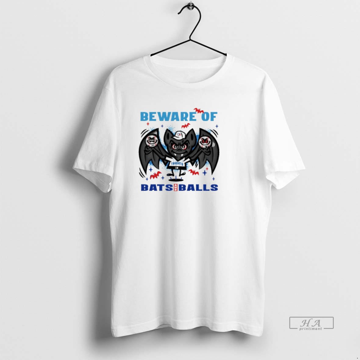Official Trendy Toronto Blue Jays Beware Of Bats And Balls October Halloween Tee Shirt