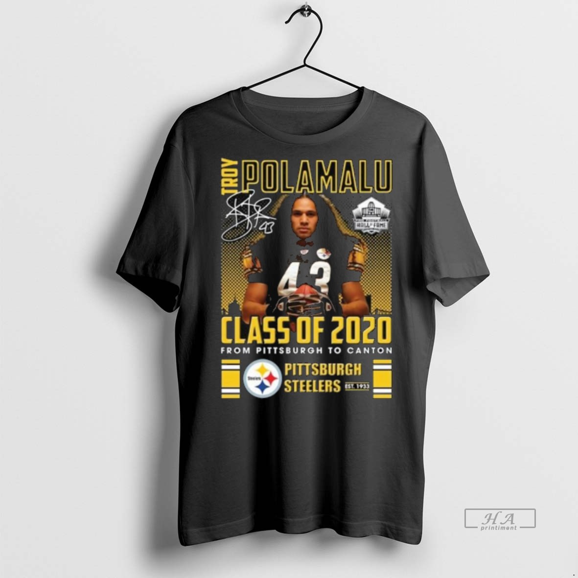 Official Trendy Troy Polamalu Class Of 2020 From Pittsburgh To Canton Signature Long Sleve Tee Sweater Hoodie