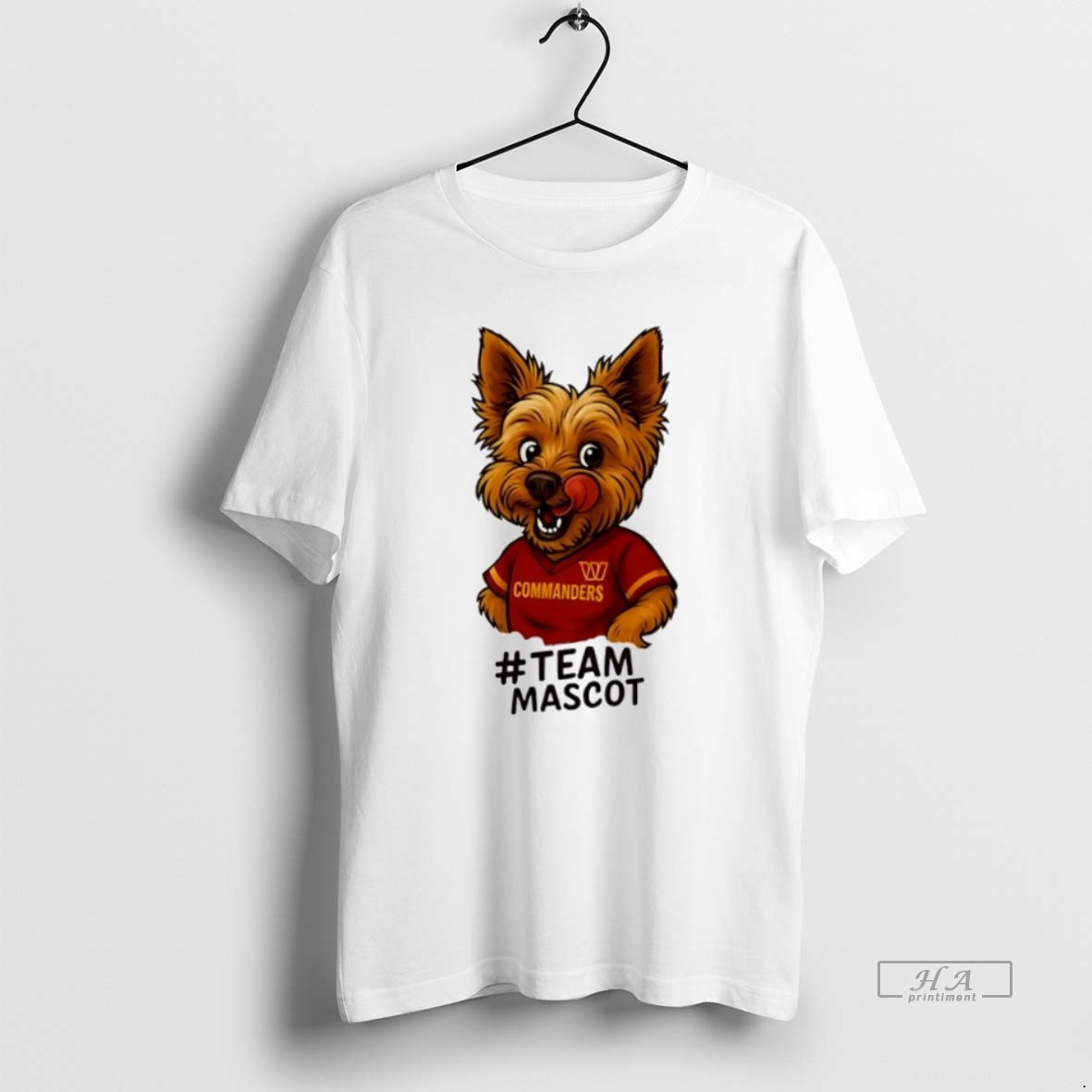Official Trendy Washington Commanders Yorkie Hashtag Team Mascot Tee Shirt