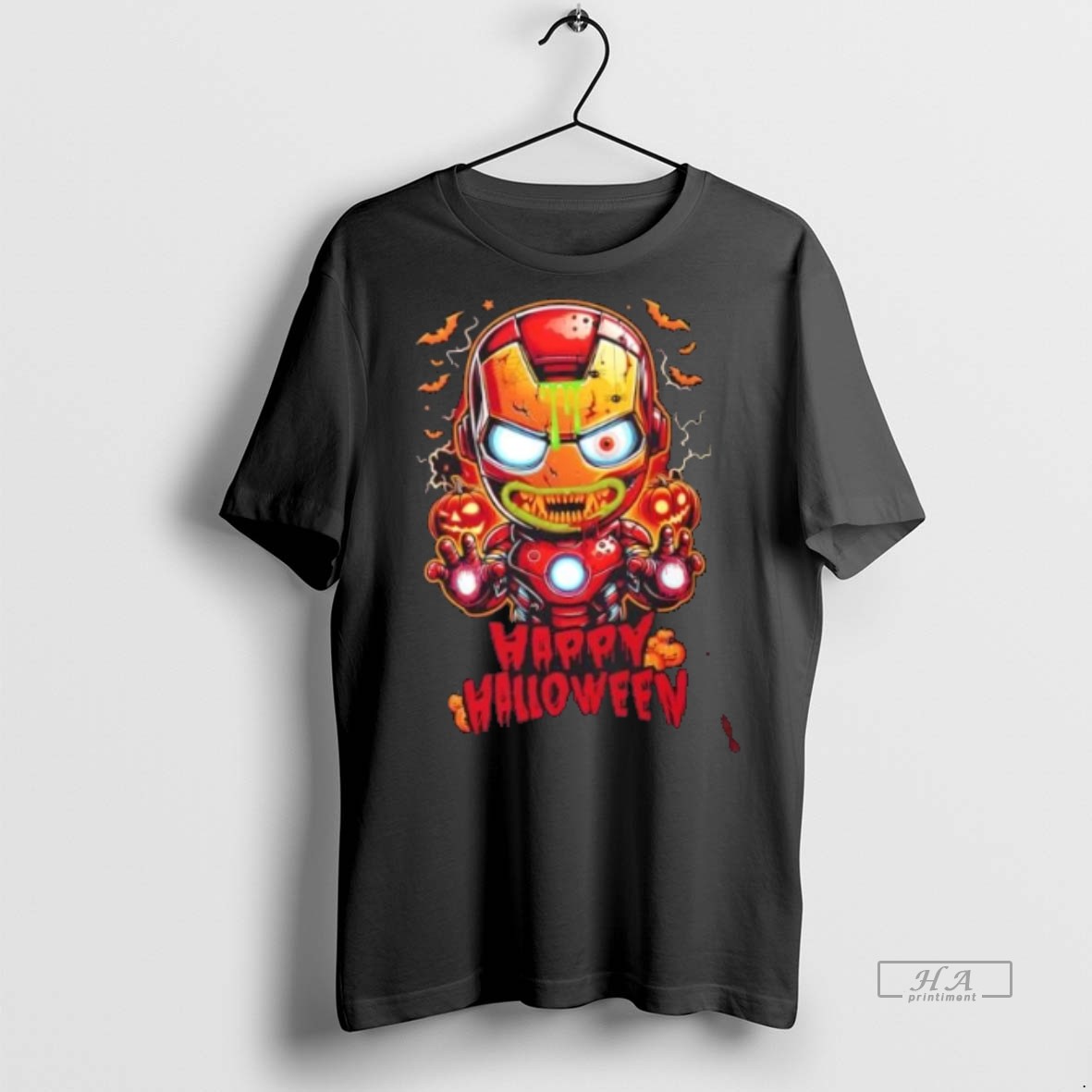 Official Trendy Zombie Iron Man Halloween Parody Horror Tee Sweater Hoodie