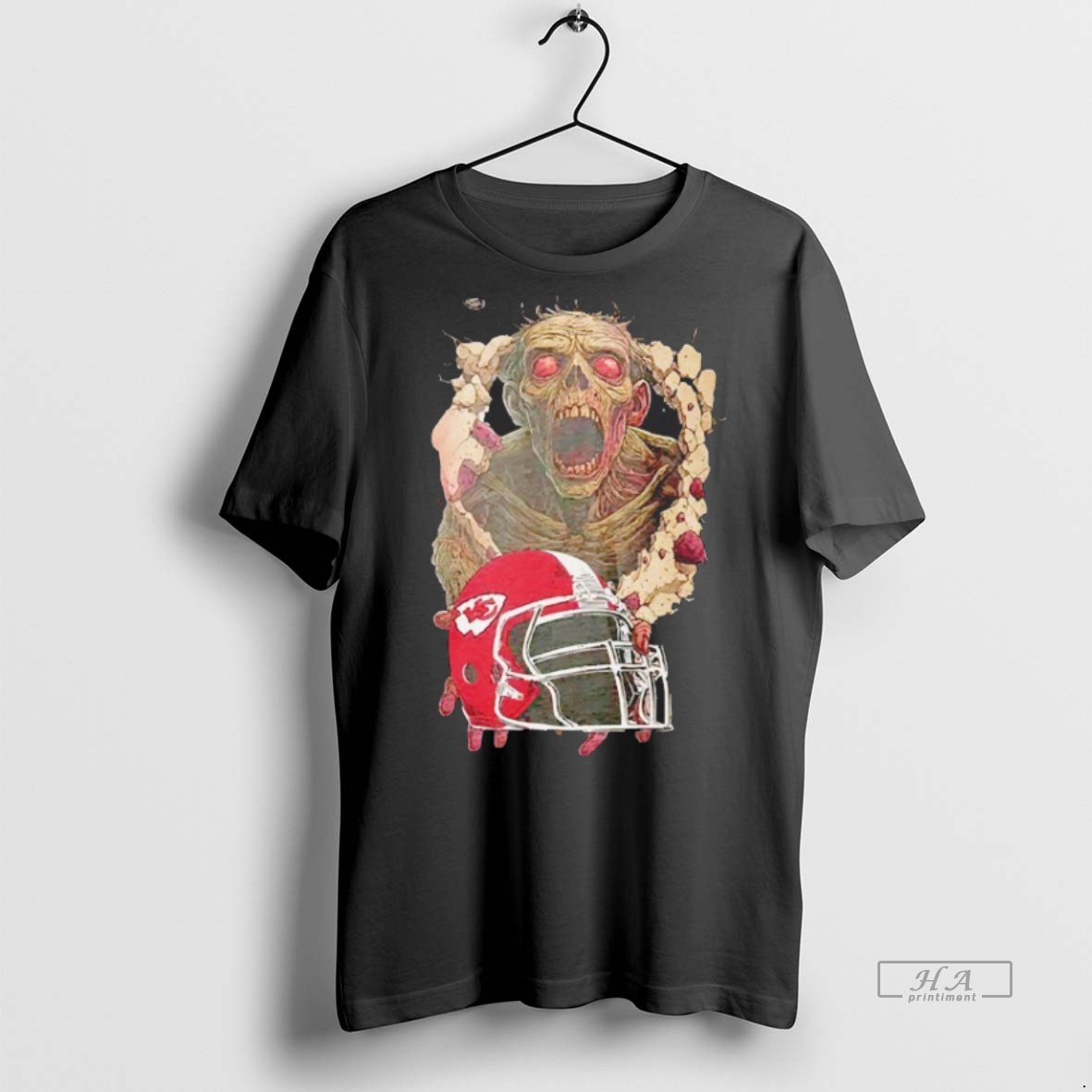 Official Trendy Zombie Kansas City Chiefs Helmet Halloween Blackshirt Tee Sweater Hoodie