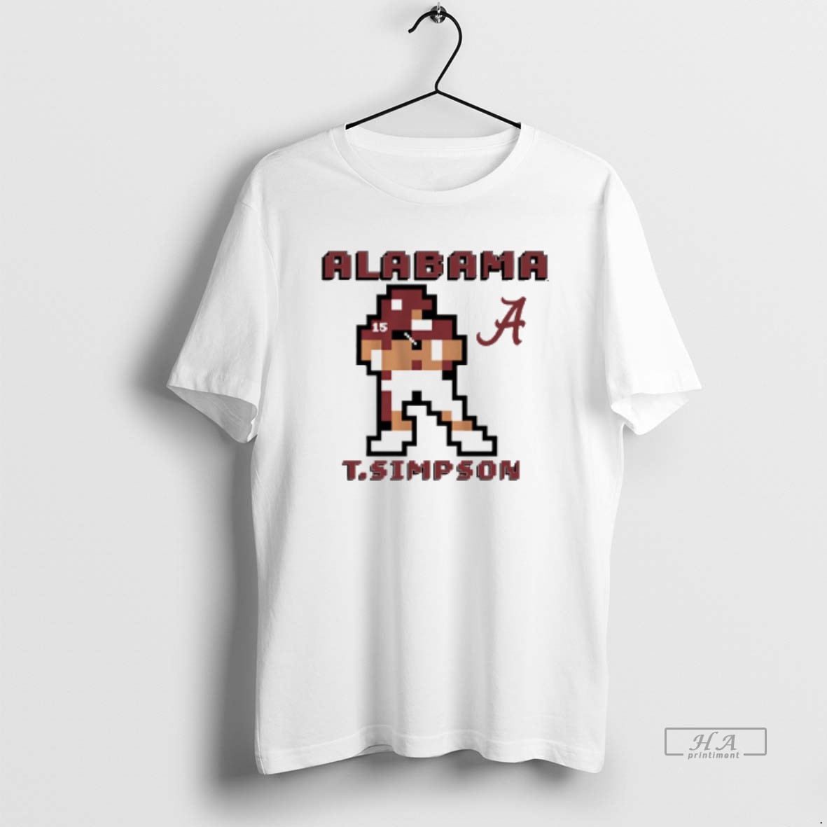 Official Ty Simpson Alabama Crimson Tide Quarterback Retro Baller T Shirt