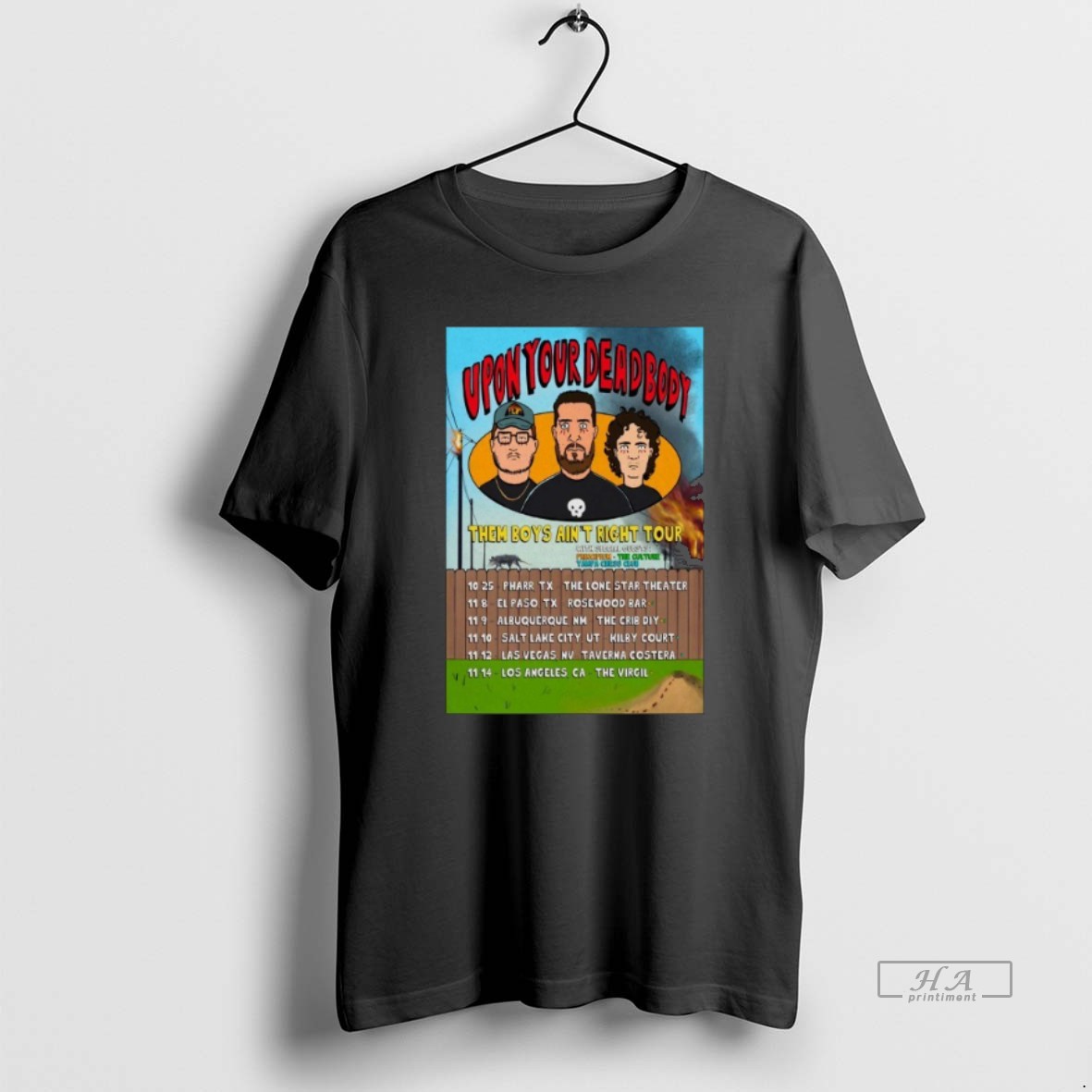 Official Upon Your Dead Body Them Boys Aint Right Tour 2025 November T Shirt