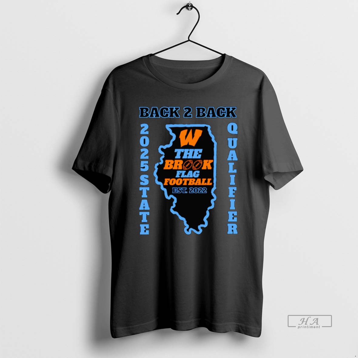 Official Willowbrook Back 2 Back 2025 State Qualifier The Brook Flag Football T Shirt