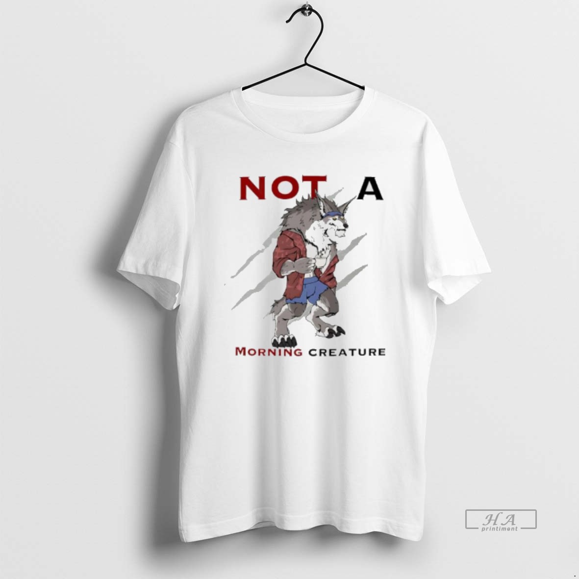 Official Wolf Not A Morning Creature T Shirt
