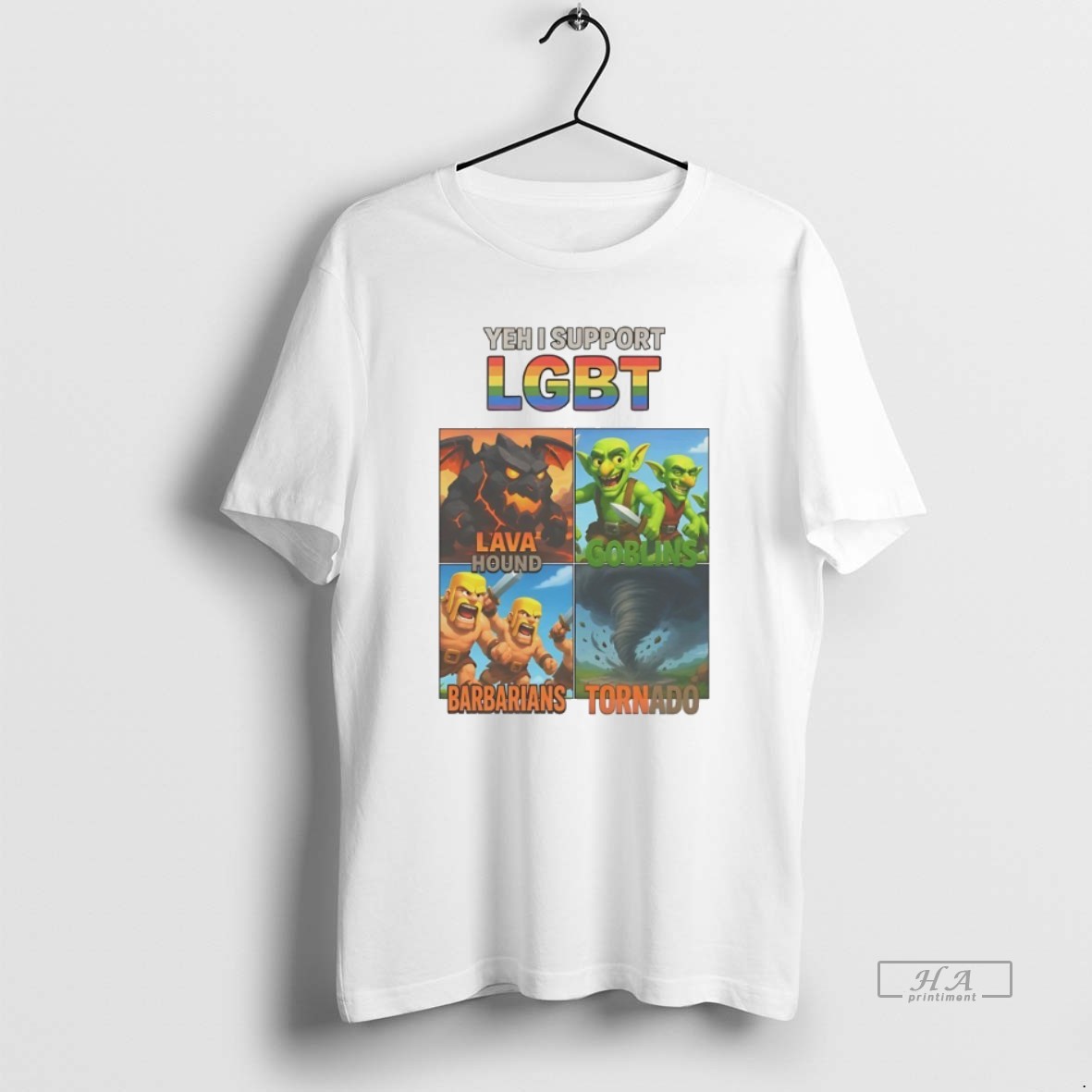 Official Yeh I Support Lgbt Lava Hound Goblins Barbarians Tornado T Shirt