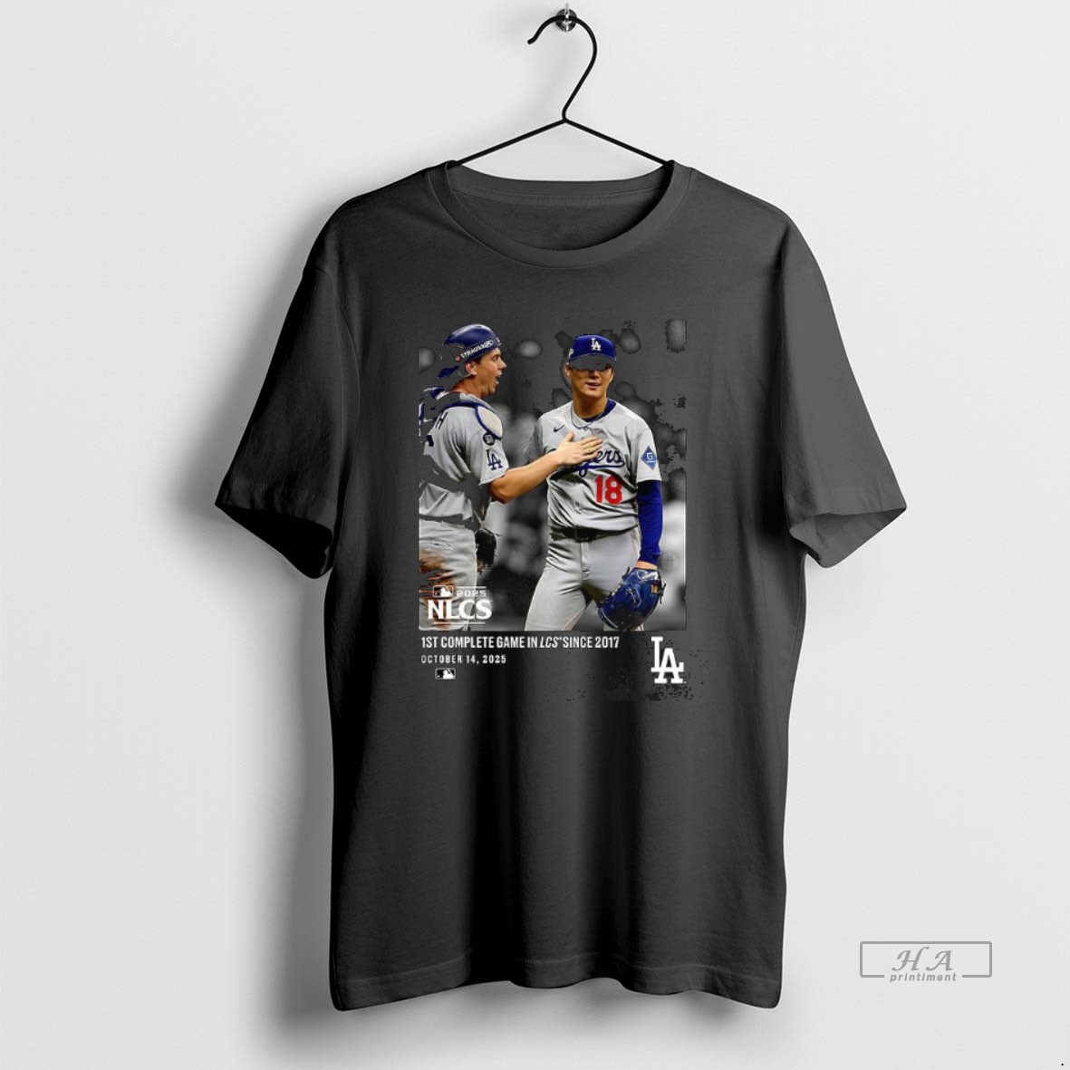 Official Yoshinobu Yamamoto Los Angeles Dodgers Nlcs 1st Complete Game Shirt
